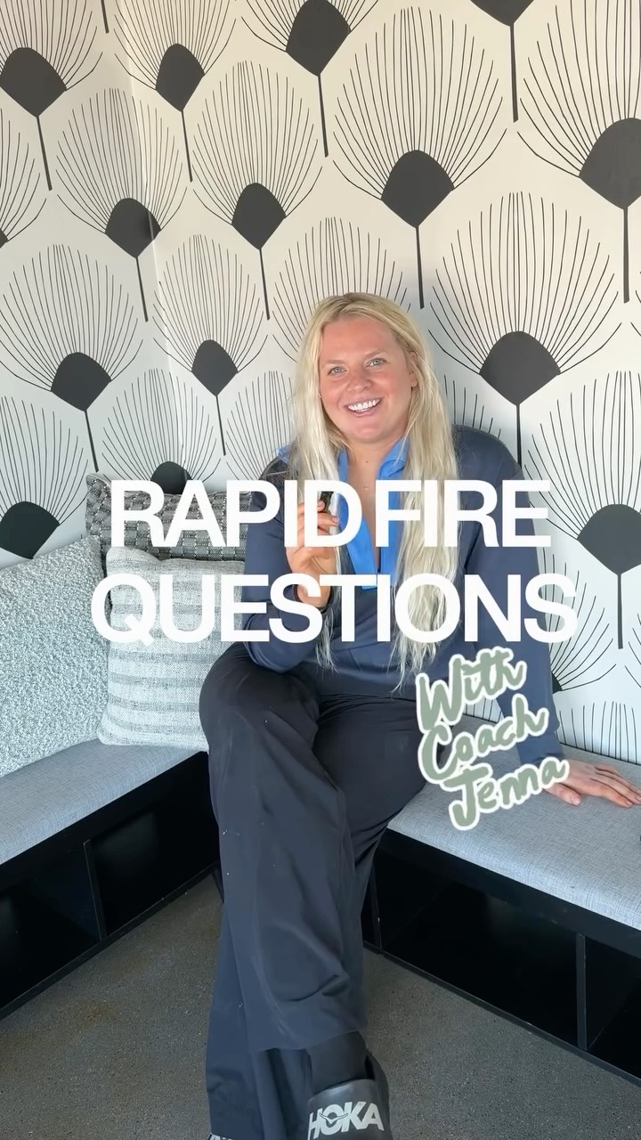 Get to know your coaches: Rapid fire edition🤍
Meet Coach Jenna @jennalee.dietrich — A wife, mom to Bowen, coach & lover of back lunges… Coach Jenna has many years of experience on the mic & we are so lucky to have her!
Meet her on the Mini every Wednesday at 4:30pm✨😊