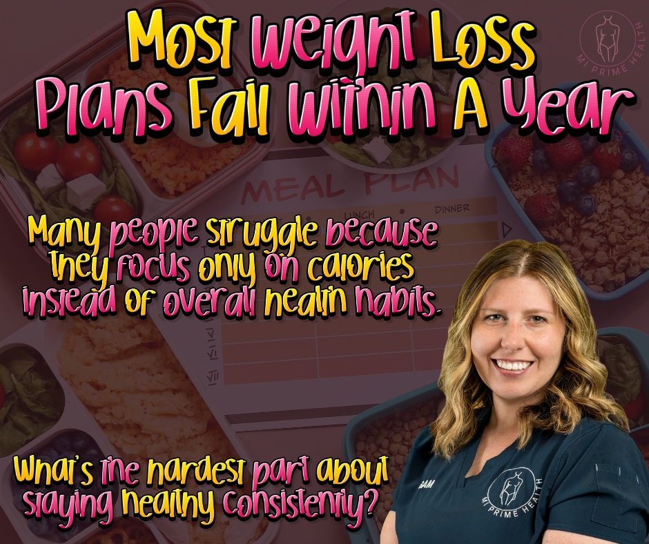 One of the biggest reasons many weight loss plans fail long term is because people are often taught to focus only on calories or temporary restriction instead of building sustainable health habits that realistically fit their lifestyle.
At MI Prime Health, the focus is not simply on quick fixes or extreme dieting.
Long-term success usually comes from improving overall health habits like nutrition, metabolism support, sleep, stress management, movement, consistency, and creating routines people can actually maintain beyond a few weeks or months. Many people struggle not because they are lazy or unmotivated, but because they have never been given a realistic plan built around their individual needs and lifestyle.
Creating healthier habits is a long-term process, not a short-term punishment.
So now we’re curious… what do YOU feel is the hardest part about staying healthy consistently?
#WeightLossJourney #HealthyLifestyle #NutritionCoaching #WellnessJourney #MIPrimeHealth
