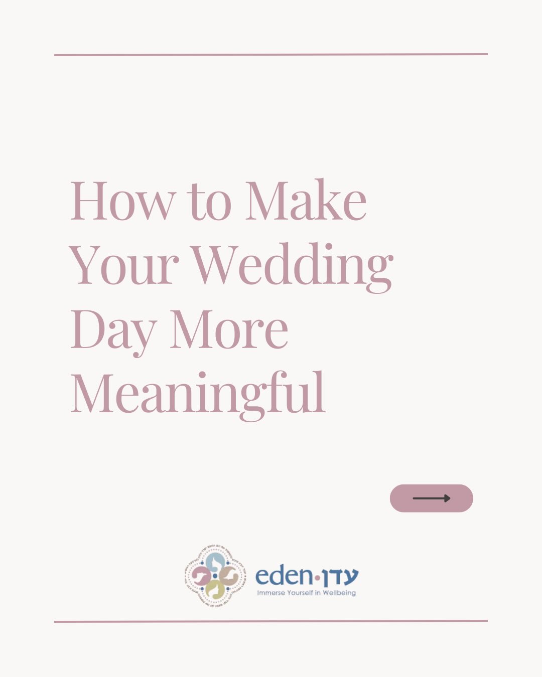 Your wedding day is about so much more than the flowers, seating chart, or timeline. ✨
The most meaningful moments are often the small, intentional choices — wearing your grandmother’s jewelry, receiving a bracha from your parents, taking a quiet moment together after the chuppah, or finding ways to honor the people and traditions that shaped you.
As you prepare to build a Jewish home together, remember: the details you’ll cherish most are the ones filled with meaning, connection, and heart. 🤍
Which idea resonates with you most?