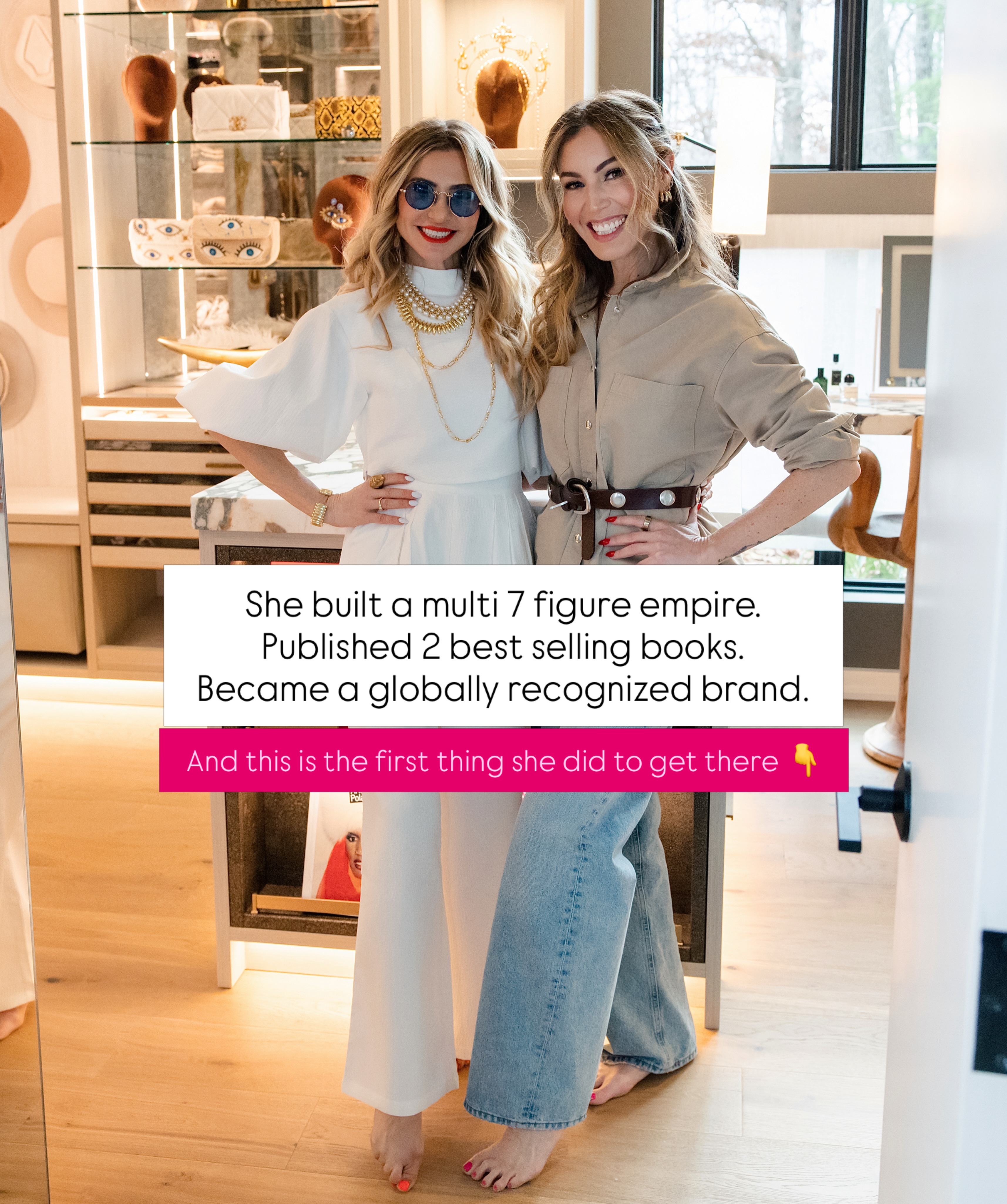 She invested in her personal brand and hired a stylist!
One thing I know for sure after working with women for over a decade…
The women who are willing to invest in themselves ALWAYS rise faster.
Not because success magically falls into their lap.
But because every time a woman says YES to herself…
she expands her identity.
Her standards rise.
Her confidence shifts.
Her energy changes.
And the opportunities start finding HER.
I’ve witnessed this over and over again with my clients.
One of my longtime clients and dear friend @jessicazweig built a multi 7 figure empire, published 2 best selling books, created a globally recognized brand, and became known not only for her brilliance… but also for her signature style.
And while people often think transformation starts with strategy…
sometimes it starts with an outfit that makes you feel unstoppable.
A room you finally walk into confidently.
A version of yourself you finally allow yourself to embody.
That is why I believe coaching, mentorship, personal style, and proximity matter so deeply.
Every single time I invested in myself…
whether it was a coach, mentor, mastermind…
my income expanded almost immediately.
Not because someone “gave” me success.
But because investing in myself forced me to grow into the next version of me faster.
The women making quantum leaps are not waiting until they feel ready.
They move before they are ready.
And that energetic decision changes everything.
Drop ❤️ if this resonates with you.