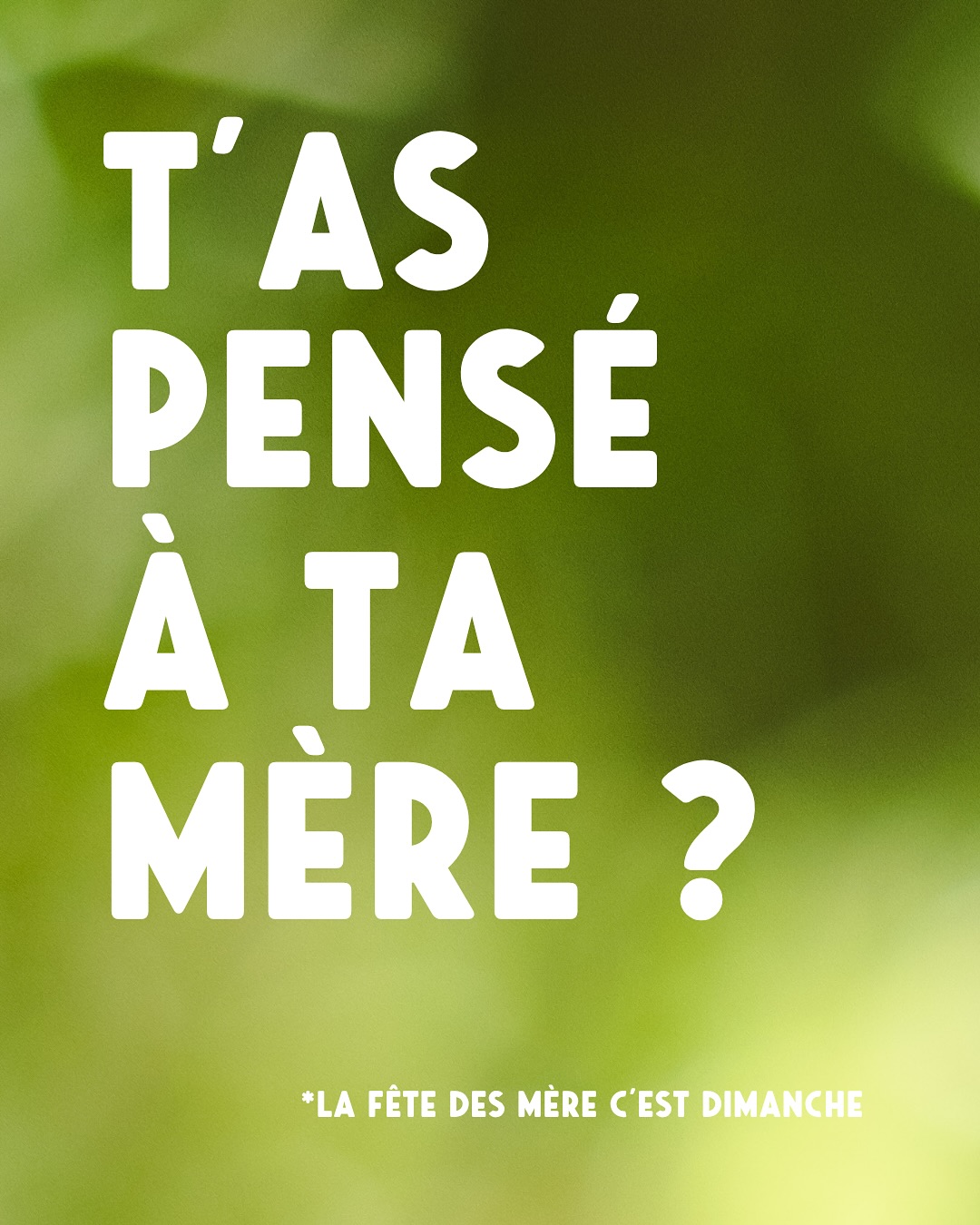 🌸 T’as pensé à ta mère ? 👀
La fête des mères c’est dimanche, et si tu cherches un cadeau beau, utile et vivant… on a ce qu’il te faut 🌱
+ de 100 variétés de plants bio :
fleurs, aromatiques, légumes, petits fruits…
Il y en a pour tous les goûts, que ta mère ait un jardin, une terrasse, un balcon ou juste un rebord de fenêtre 🌿
Ferme Urbaine @_letipi
📍Ouvert du mardi au samedi de 9h à 17h
Alors, tu viens ?
🩵
