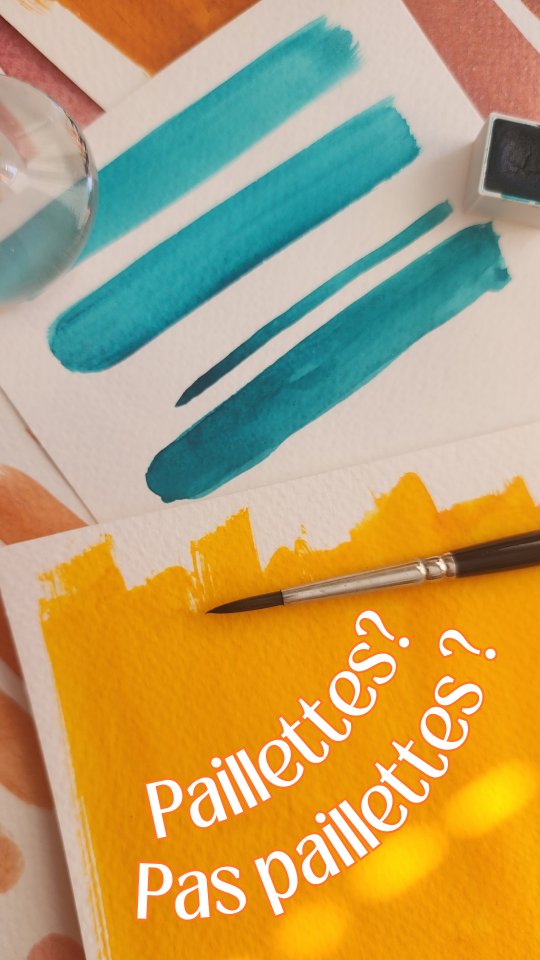 C'est dur de revenir après deux semaines sans avoir posté 🫥
Et en plus c'est pour vous imposer une couleur pour le prochain set d'aquarelle 😅
Après, pardon, mais elle est incroyablement jolie ❤️
Alors, on lui met des paillettes ? ✨✨✨