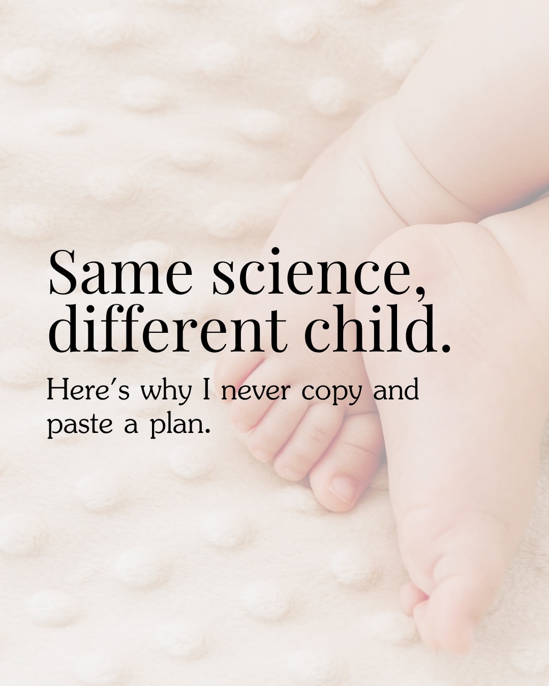 Same science, different child. Here’s why I never copy and paste a plan.
Every baby I work with gets a plan built around them. Their age, their temperament, their feeding needs, their family schedule, their nanny, their cultural routine.
The sleep science is consistent. What changes is how we apply it.
A plan that worked beautifully for one family could feel completely wrong for another. That’s just the reality of how different children and families are.
This is why cookie cutter sleep training so often doesn’t work. And why having someone who actually looks at your child, your life, and your goals makes all the difference.
DM me to find out how a personalised plan could work for your family.
#doha #dohamums #sleeptraining #sleepconsultant