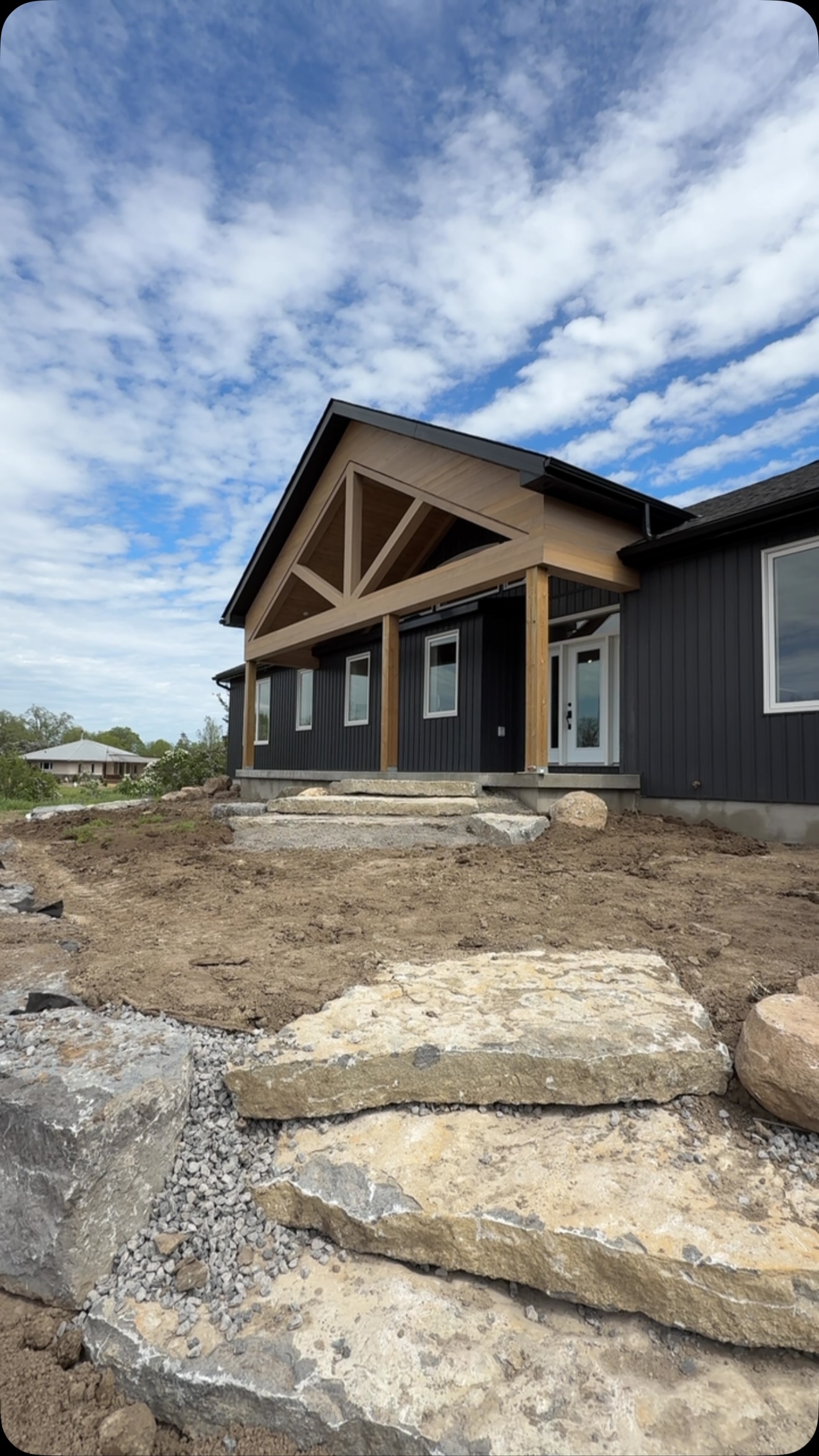 Modern Rustic Retreat Update🏡
We have less than a week until we hit the market and we are moving it outside!
With a house of this size we needed a large scale design to create a huge impact. These massive stone steps and armour stone retaining wall anchor the home into the landscape bringing character and timeliness to the property.
Thank you Darren and @aawdesignbuildltd for your creative work!
#naturalstone #armourstone #landscapingdesign #princeedwardcounty #realestate hardscaping homerenovationproject
movingtothecountry countryliving
Prince Edward County real estate
Modern organic home
Country home
Live in the County