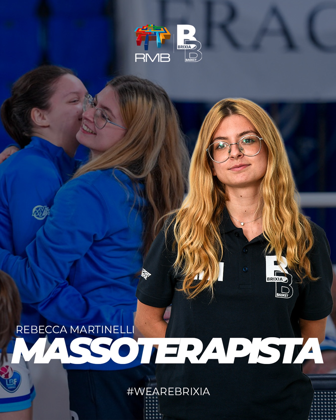 𝙎𝙏𝘼𝙂𝙄𝙊𝙉𝙀 𝟮𝟬𝟮𝟲-𝟮𝟳 🏀
Dietro ogni allenamento, ogni recupero e ogni partita, c’è anche il lavoro fondamentale di chi si prende cura della squadra ogni giorno 🤍💙
Anche nella prossima stagione, al fianco delle nostre ragazze, ci sarà Rebecca Martinelli, confermata nel ruolo di massoterapista 🔥
Professionalità, attenzione e presenza costante: un punto di riferimento prezioso dentro e fuori dal campo, sempre pronta a supportare il gruppo con dedizione ed energia.
Avanti insieme 💪
#wearebrixia