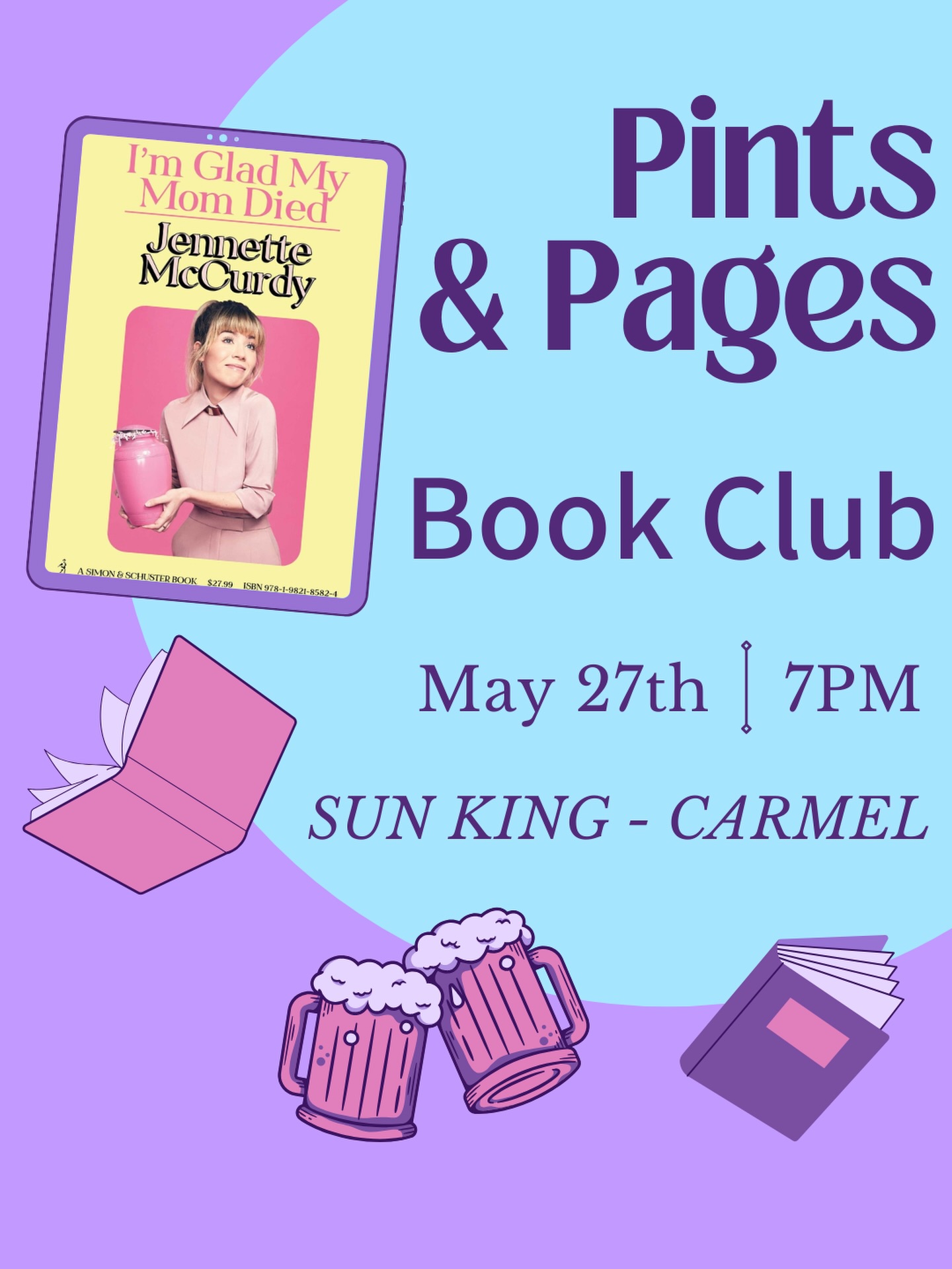 Book club is TONIGHT and we can’t wait 🤍 Join us for a fun night of good conversations, meeting new friends, and chatting all things I’m Glad My Mom Died by Jennette McCurdy. Whether you finished the book, read a few chapters, or just want to come hang out, we’d love to have you there🫶🏼
__________________________________________________________
Hiii friends! We’re Bridget & Emily, creators of Let’s Be Friends Indy!
We’re a community of 20k+ women helping you make friends, feel included, and find fun things to do around Indy. Join us for events, local spots,giveaways, and all things connection. You belong here. ✨
👍🏻Like + comment
🫶🏼Share with a friend
🔔 Turn on post notifications
✨ Come to an event,most women come solo!