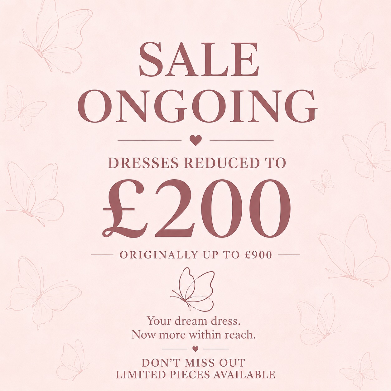 A great opportunity to find your perfect dress for less
