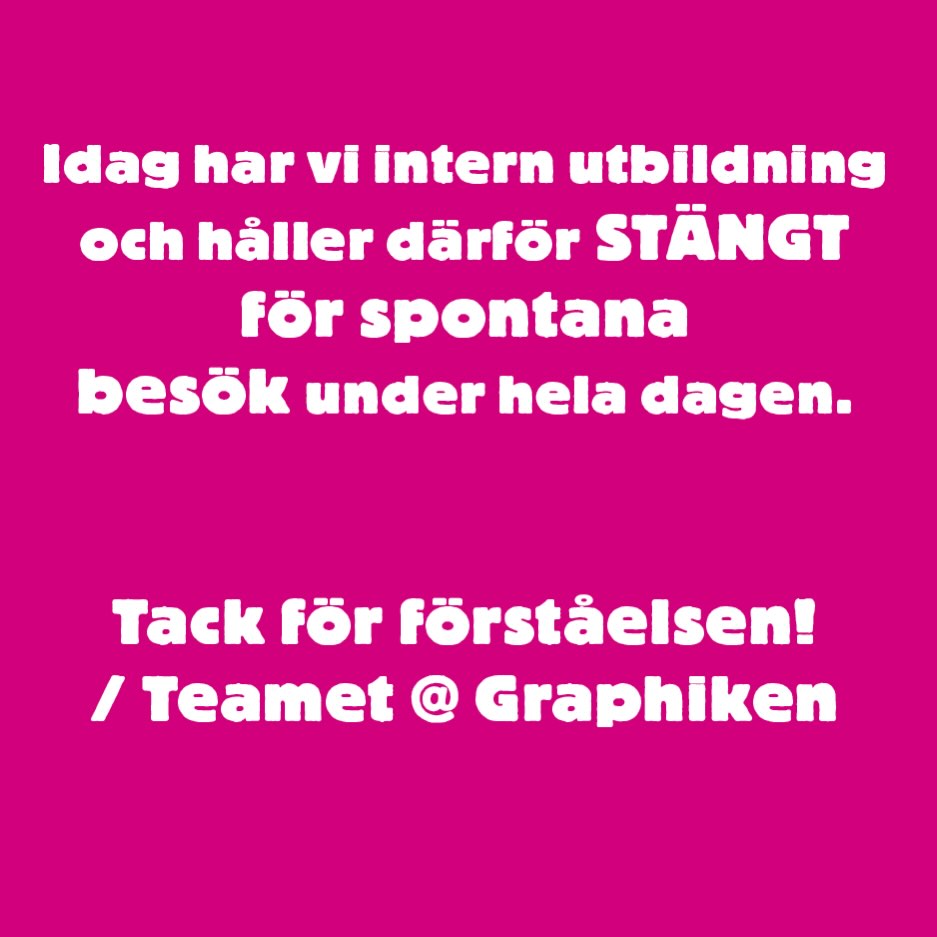 Idag har vi stängt för spontana besök.
Inte för att vi tar ledigt, utan för att vi investerar i framtiden.
Hela dagen går till intern utbildning.
Vi vill ju inte bara kunna trycka snygga saker.
Vi vill utvecklas, hitta smartare arbetssätt och bli ännu bättre på service, kommunikation och kundupplevelse.
Vi tänker att vi som litet företag måste fortsätta våga lära oss, måste utvecklas och tänka nytt, även mitt i vardagen.
Det är så vi kan fortsätta vara:
Kreativa. Personliga. Pålitliga.
Vi är tillbaka som vanligt imorgon 🌸
#tryckeri #företagskultur #kompetensutveckling #kundupplevelse #framtid