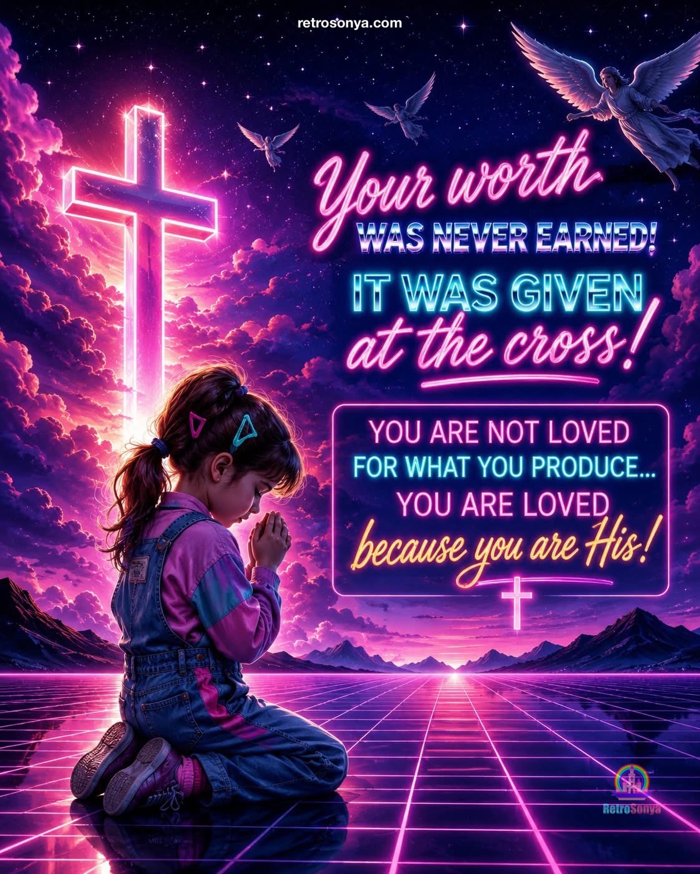 Synthwave and faith quote for today:
“Your worth was never earned! It was given at the cross! You are not loved for what you produce… you are loved because you are his!” 😌✝️ Full stop!
#synthwave #faith #FreeMusic #SignUpNow #LinkInBio