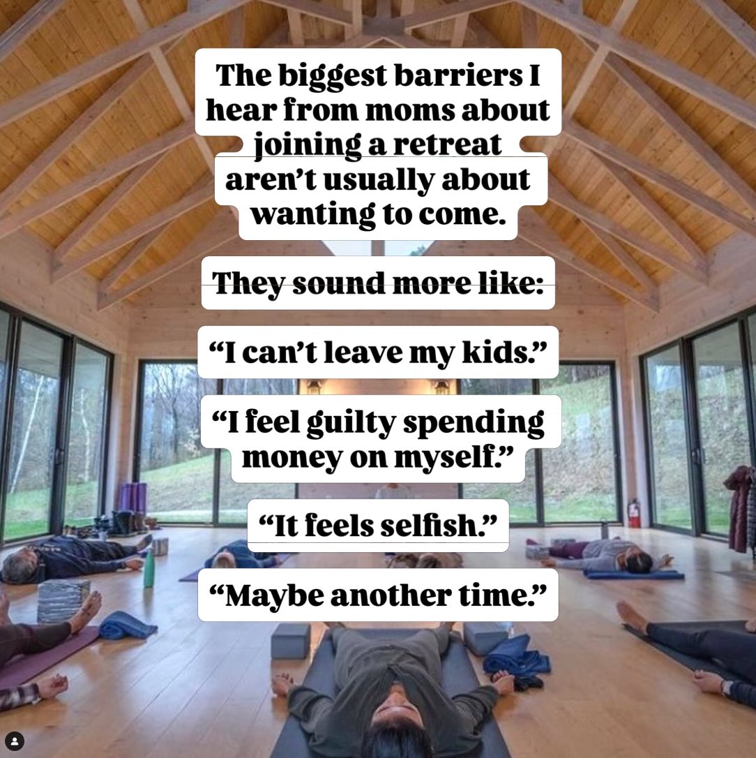 If you’re a mom and you’ve ever thought about something like this and immediately followed it with:
“I can’t leave my kids.”
“I shouldn’t spend the money on myself.”
“Maybe another time…”
I just want you to know—you’re not alone in that.
These are some of the most common barriers I hear.
Not because moms don’t want support, rest, or space…
But because it can feel unfamiliar to choose yourself in this way.
If this is resonating, you can read a few reflections (and hear from past participants) in the slides.
And if you’re sitting with curiosity or uncertainty, I’m also offering a few free 20-minute connection calls this week to talk it through and see if it feels aligned for you.
DM me to chat!
Ready to book? Secure your spot with the link in bio.
#mothersretreat #retreatformoms #newenglandretreat