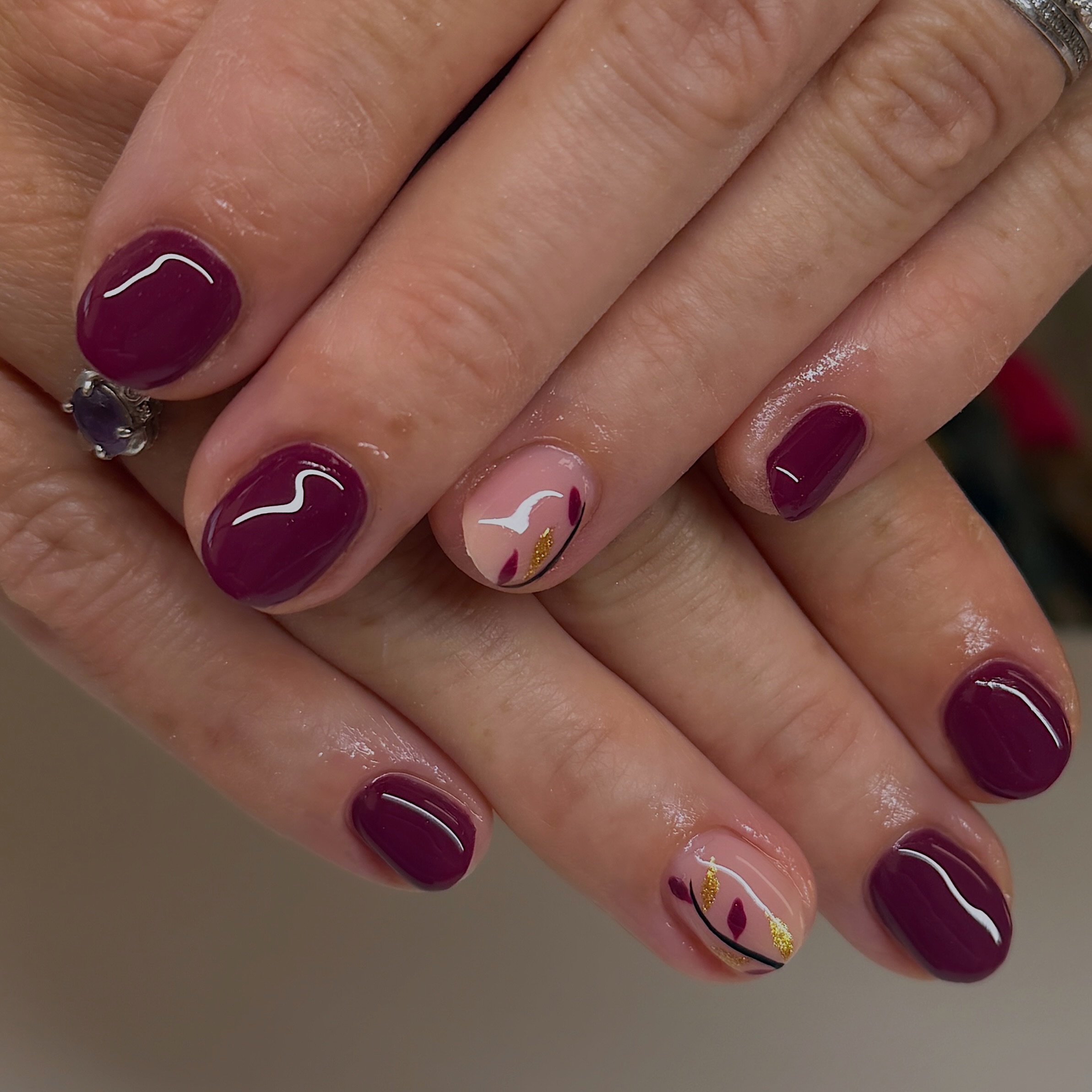 Gold and purple #nails 💜✨