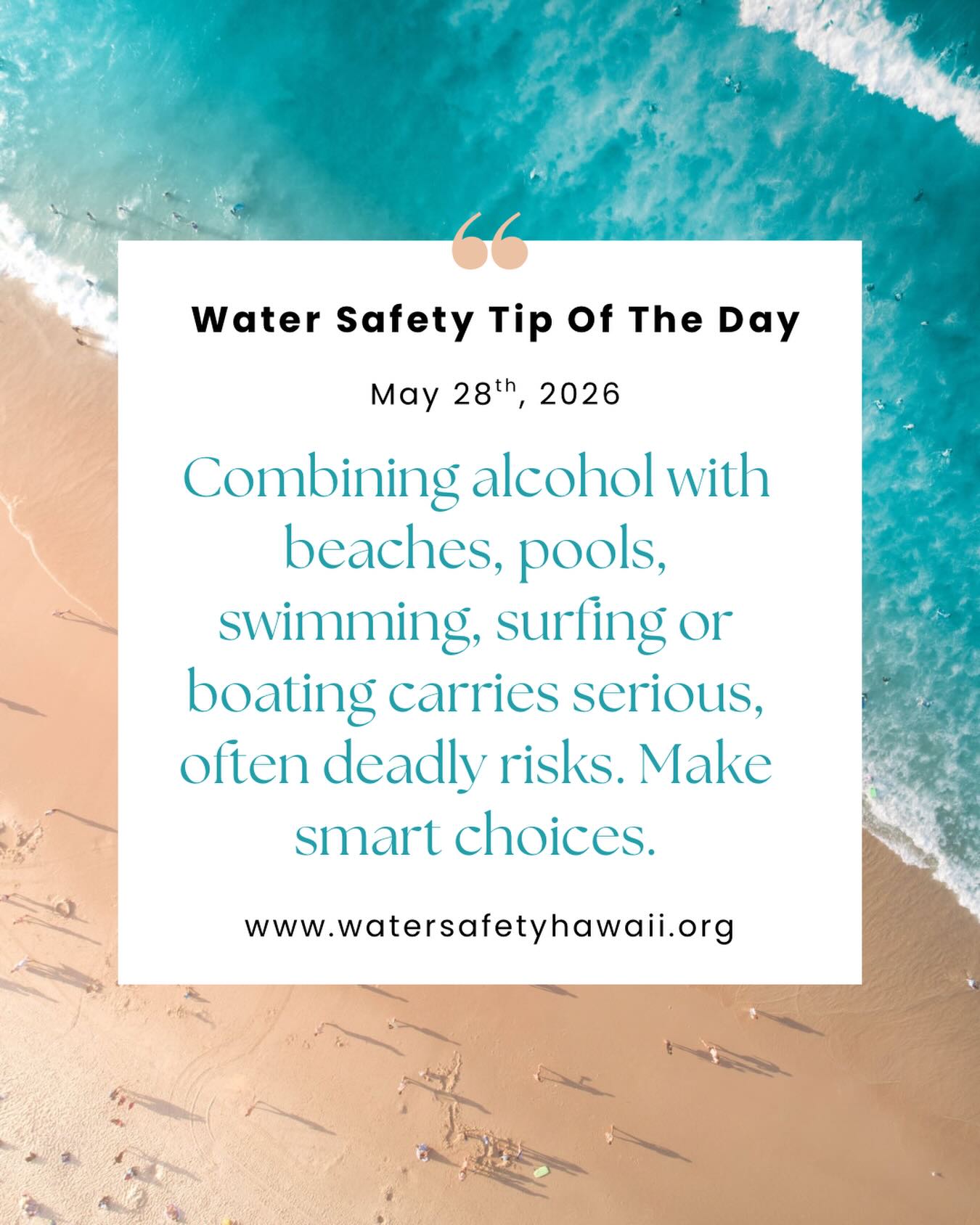 🌊 Hawaii’s beaches are made for good times with ohana and friends. And we understand that for many people that includes a cold drink on a warm day. We are not here to tell you not to enjoy yourself — we are here to make sure you go home safe.
What alcohol actually does to your body in the water: 👇🏽
🔹 Impairs judgment — you overestimate your swimming ability and underestimate ocean conditions
🔹 Slows reaction time — you cannot respond fast enough to a wave, current, or emergency
🔹 Affects balance — surfing, on rocks, ledges, and boat decks this can be fatal
🔹 Causes disorientation — in the water you can quickly lose your sense of direction
🔹 False confidence — the ocean does not care how good you feel
The numbers don’t lie.
Alcohol is a contributing factor in up to 70% of water recreation deaths among adults nationally. In Hawaii where our ocean and coastlines are part of everyday life — that number hits close to home.
On the boat ⛵
Boating under the influence is illegal in Hawaii — just like drinking and driving. Operating a vessel impaired puts everyone on board and in the water at serious risk.
At the beach 🏖️
If you choose to drink, designate a sober water watcher — someone whose only job is to keep eyes on the water and the people in it. No phone. No distractions. Just watching.
We love our Hawaii beach culture: pau hana, cruising, BBQs, sunsets and good times with friends and ohana. We just want everyone to make it home safe. 🩵
Enjoy responsibly. Know your limits with the ocean and alcohol.🤙🏽
#WaterSafetyHawaii #AlcoholAndWater #OceanSafety #BoatSafety HawaiiBeach NationalWaterSafetyMonth TipOfTheDay DrowningPrevention HawaiiOhana BeachSafety KnowYourLimits DrinkResponsibly StaySafeHawaii HawaiiLife