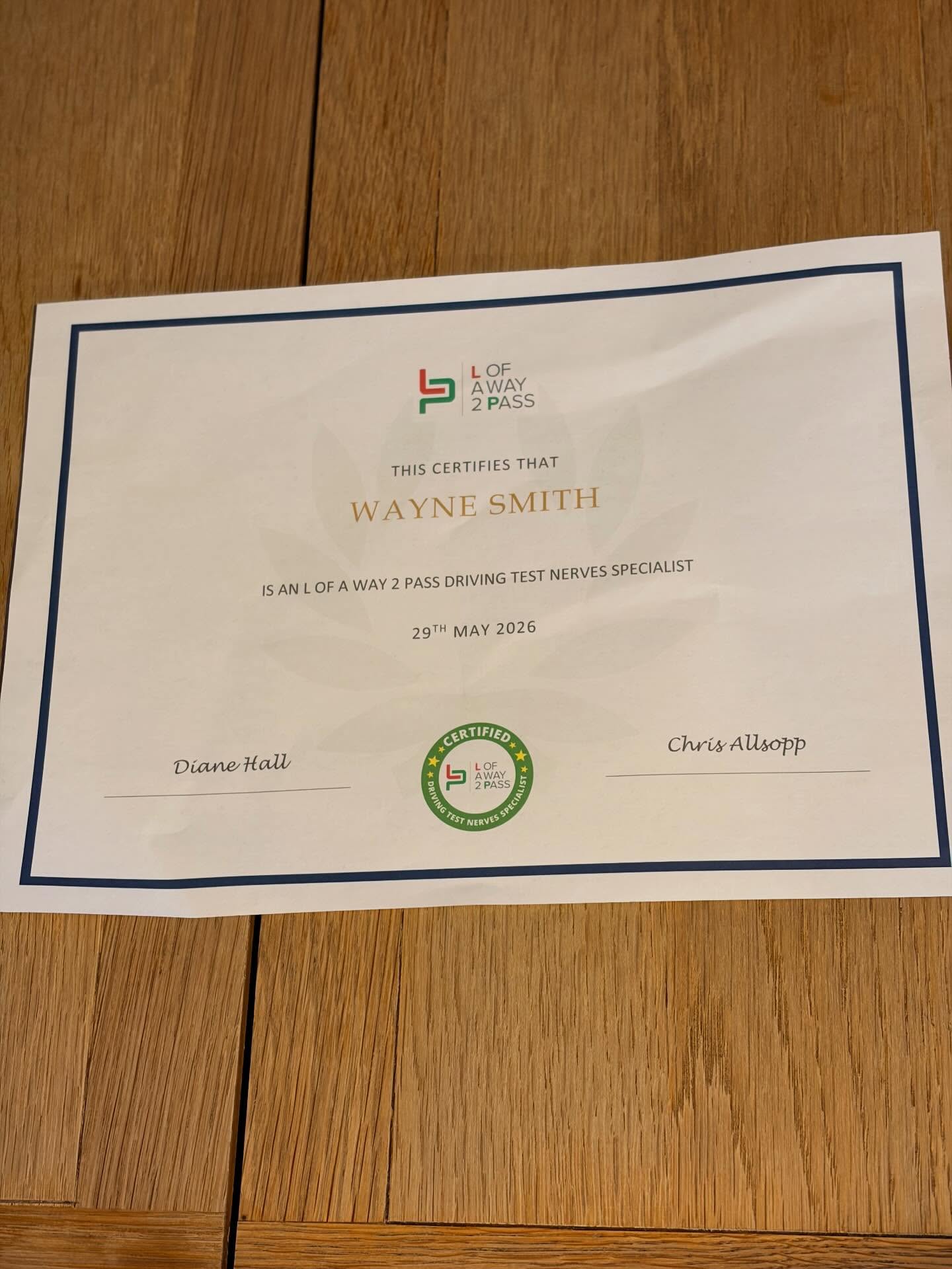 Certified. 🎓
Spent today in St Albans with @lofaway2pass — a full day of CPD with Diane Hall, Chris Allsopp, and a great group of ADIs and PDIs, all focused on one thing: helping learners through driving test nerves.
I’m now a qualified Driving Test Nerves Specialist. The day gave me new tools, new thinking, and a few ideas I can’t wait to try with my students.
Because sometimes the driving isn’t the hard part. 💚
#DrivingTestNerves #ADI #CPD #DrivingInstructor #LOfAWay2Pass AutomaticDriving WSDrivingSchool TheDrivingMentor Ely LearnerDriver