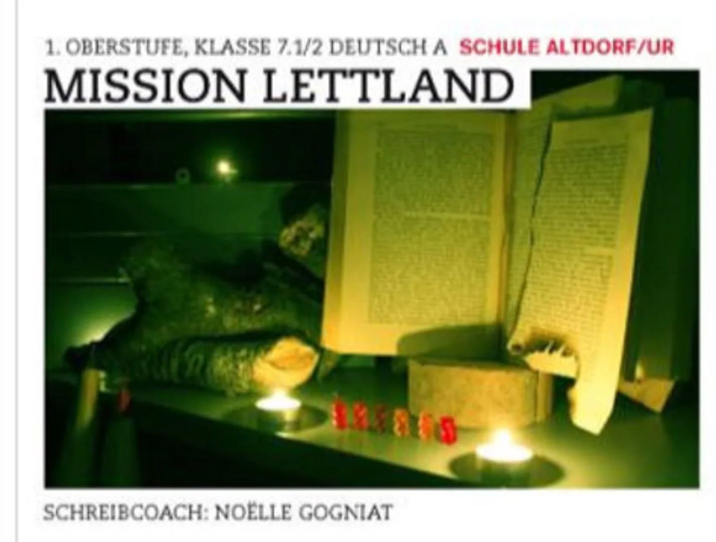 "Sie mag sehr viele Leute nicht, aber sie ist gern unter vielen Leuten."
Dieser wundersame Satz ist beim Schreiben zum ersten Altdorfer Schulhausroman entstanden. Geschrieben haben ihn gemeinsam Mia, Lyann und Lina; laut Lehrer Michi Mike Betschart erinnern sich die Schülerinnen nicht mehr genau, wem er eingefallen ist, vermutlich allen dreien gemeinsam. Der Satz gab, wie sich die Schreibtrainerin Noëlle Gogniat erinnert, in der Klasse einiges zu reden; manche wollten ihn dringend aus dem Roman raushaben. Zum Glück hat das nicht geklappt: Auf Seite 8 des Schulhausromans Nr. 147, #MissionLettland, der am Dienstag im Theater im Vogelsang in Altdorf Buchvernissage feuerte, steht er in voller Schönheit zu lesen. Und auch hier im JULL hat er Leser*innen erfreut und ebenfalls zu Diskussionen Anlass gegeben.