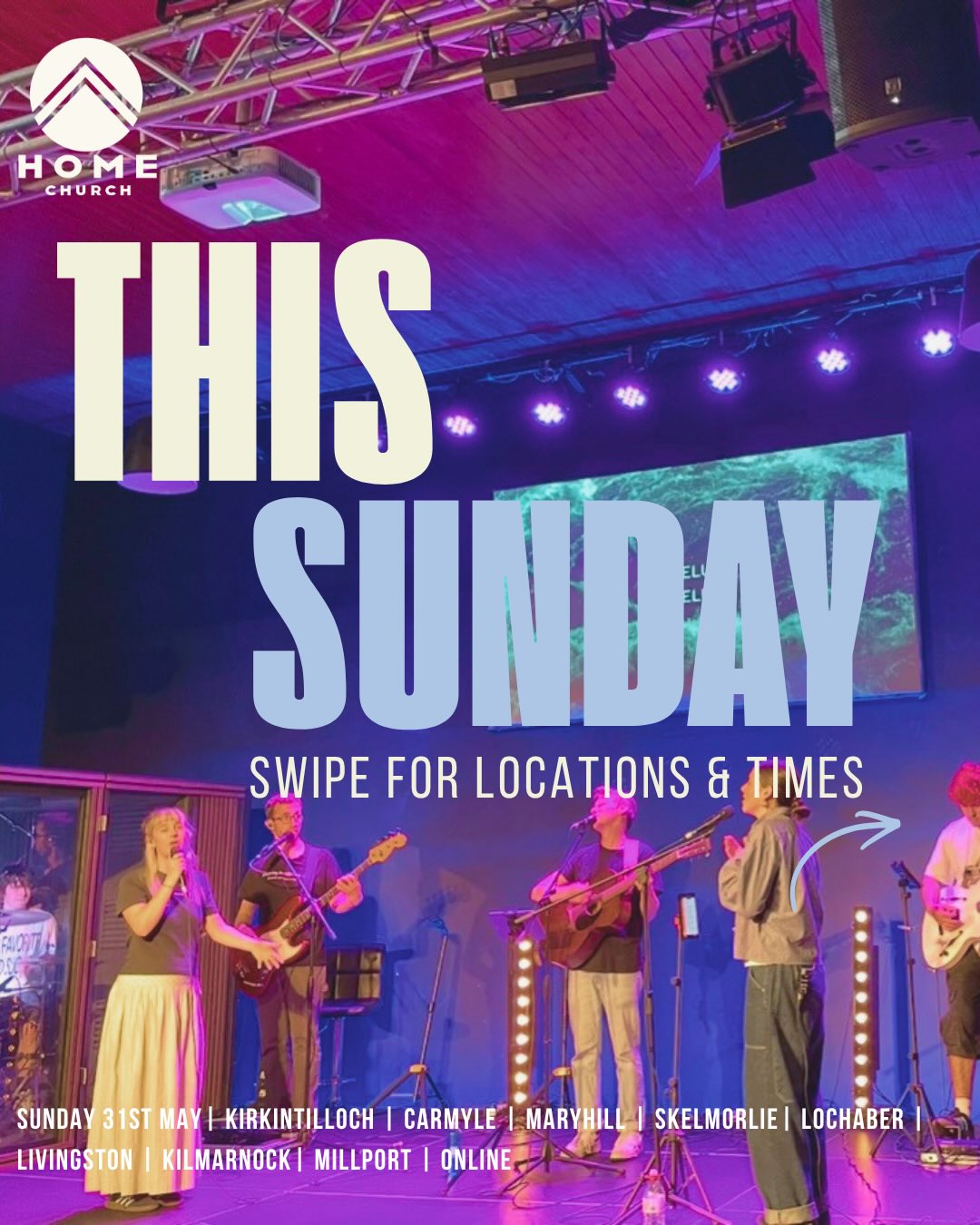 If you’re seeing this.. it’s you’re sign to come to Church THIS SUNDAY 🤍
We would love to gather together, worship the Lord and hear the word that he has prepared for us.
‼️ This week marks the launch of our Maryhill plant. We also only have 1 service at Kirkintilloch.. 9:30am✨
This Sunday evening we have our baptism service in Carmyle at 6:30pm!
Wherever you are, we would love for you to join us across any of our locations AND online 🤍
#christian #church #jesus #bible #faith