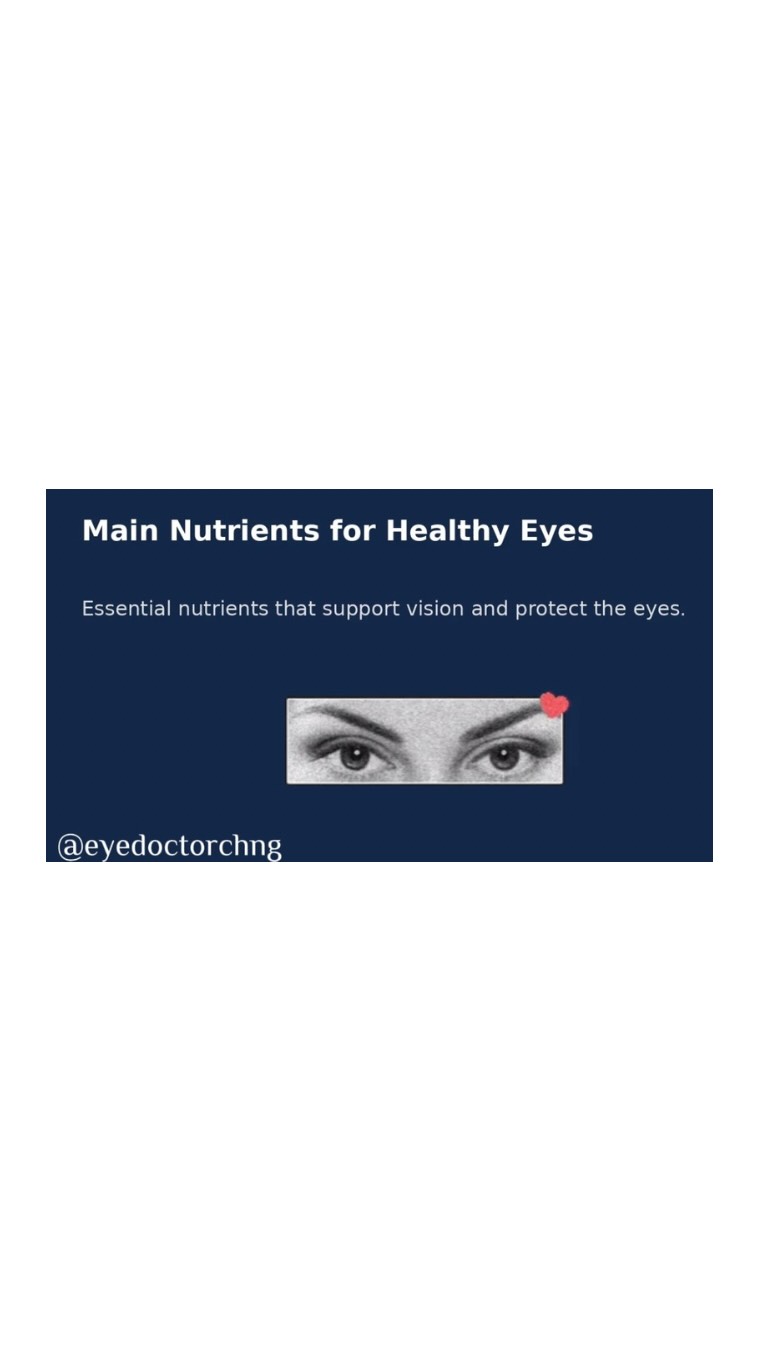 Nutrition plays a big role in eye health.
#eyehealth #eyenutrition #healthyliving #ophthalmology eyedoctorchng