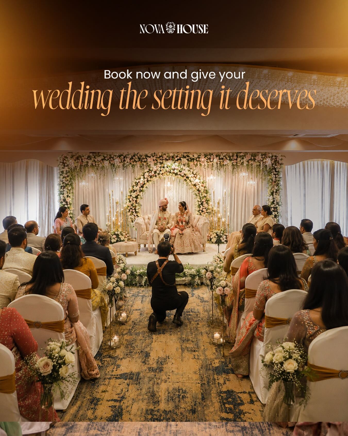 Celebrate your special day with a touch of elegance at Nova House. Our banquets offer the perfect setting to make your wedding unforgettable.
#novahouse #eventvenue #newrestaurant
#banquetsinmiraroad #premiumhotel
Nova house, event venue, luxury hotel, wedding venue, places to eat in mira bhayandar, bar, banquets in Mira Bhayandar road