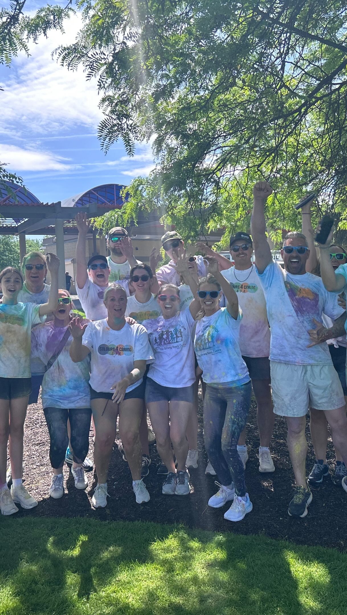 Glenmore Dental had a blast at the Colours for Caring Fun Run last weekend. Thank you @childhoodconnections for putting on a great event! 💥