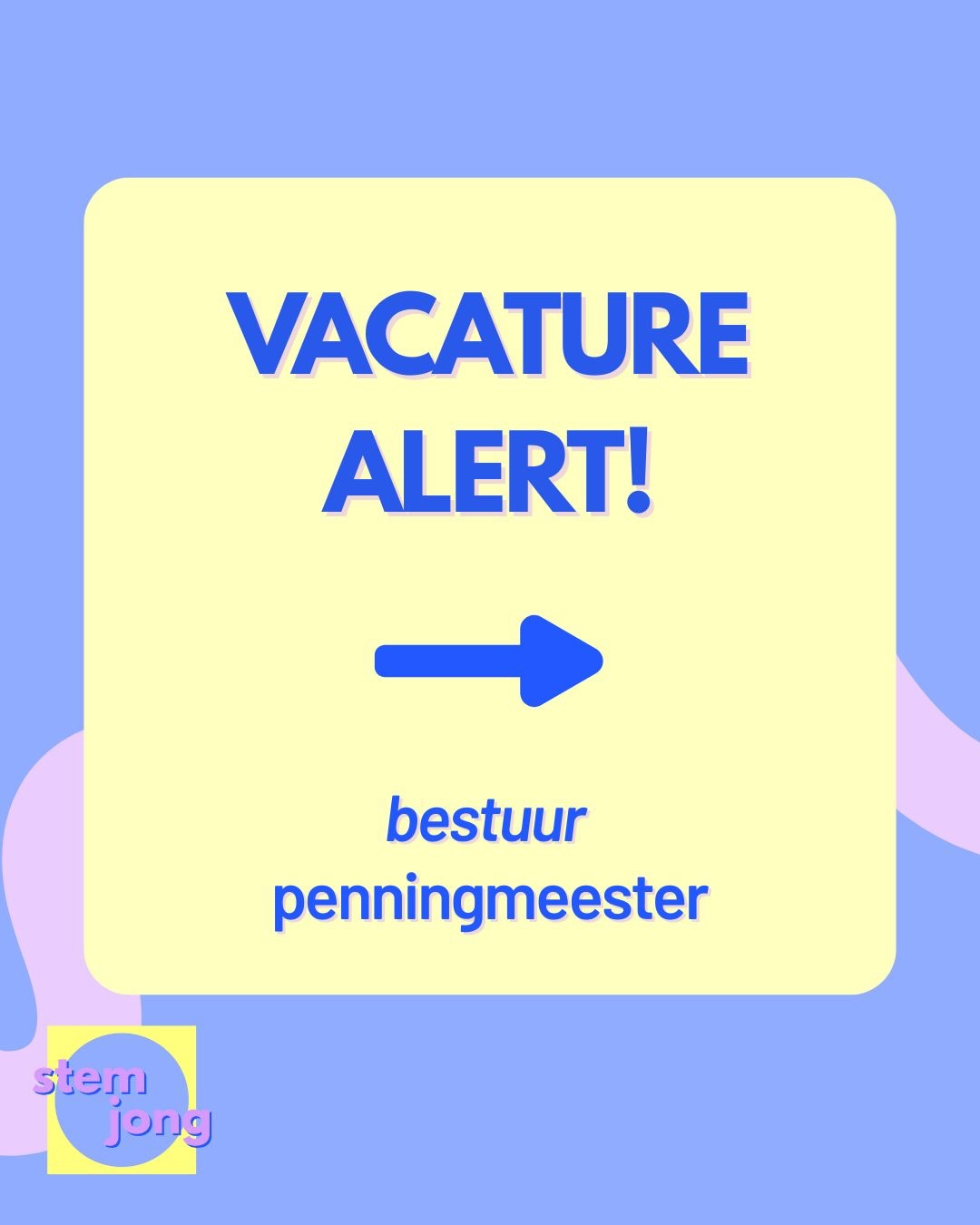 ๐ธ Vacature: penningmeester bestuur bij Stem Jong ๐ธ
Altijd al aan de slag willen gaan bij een organisatie voor en door jongeren? En kun jij zorgen dat elke euro zo veel mogelijk impact maakt? Help ons mee om de stem van jongeren te laten horen in de politiek ๐ฃ
Wij zijn op zoek naar de volgende penningmeester van onze stichting die aan de slag gaat met de financiรซle strategie, subsidies en onze organisatie versterken.
De rol kent vaste verantwoordelijkheden, maar we kijken ook naar wat jij kunt en wilt leren. We zoeken iemand jonger dan 30 jaar die minimaal twee jaar betrokken blijft. Bestuurlijke ervaring is geen vereiste; oprechte motivatie voor maatschappelijke impact wel.
โฐ Deadline vacature: zondag 7 juni
Enthousiast geworden om te helpen? Laat het ons weten!
#vacaturebestuur #vrijwilligerswerk #vacaturepenningmeester #jongerenorganisatie #politiekeorganisatie