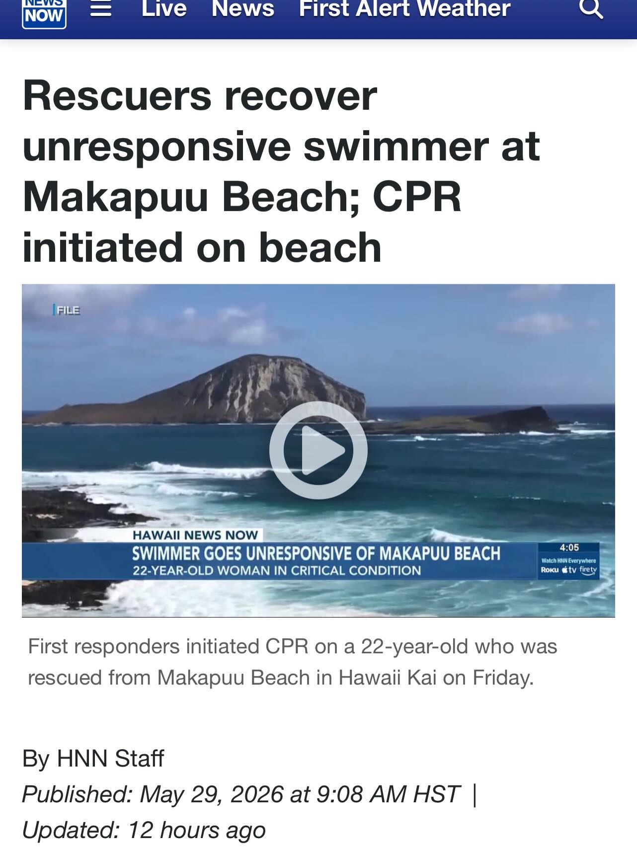 🤍 Our hearts are heavy today.😔
We received tragic news that a 22-year-old woman lost her life at Makapuʻu. Our deepest condolences and prayers go out to her family, friends and everyone who loved her. 🙏🏽
We share this not to alarm — but with care, love, respect and with the hope that it may protect someone else.
A painful truth about the ocean: serious injuries and drownings don’t only happen on the big, dramatic days. They happen on the smaller calm days too.
On rough days, we’re cautious. We respect the power we can see. We stay extra careful — or we don’t go in at all.
But on calmer days, the ocean looks gentle. Inviting. Safe. And in that moment, it’s easy to forget that the risks are always there — currents, sudden shorebreak, set waves, dangerous rocks, ledges and conditions that can change in seconds. The ocean doesn’t have to look dangerous to be dangerous.
Makapuʻu in particular is known for powerful shorebreak and strong currents, even when it appears calm.
🤍 So today, we ask you gently:
🔹 Learn the specific hazards of every beach before you go
🔹 Go to lifeguards beaches when lifeguards are on duty
🔹 Check conditions and ask lifeguards
🔹 Share what you know with your family, friends and even strangers
Your words could be the reason someone goes home safe. A simple tip, a gentle warning, a moment of awareness — it can save a life.
Prayers and love to this woman’s family 🩵🙏🏽🩵🙏🏽
#WaterSafetyHawaii #Makapuu #OceanSafety #HawaiiBeach #RespectTheOcean DrowningPrevention BeachSafety HawaiiOhana StaySafe