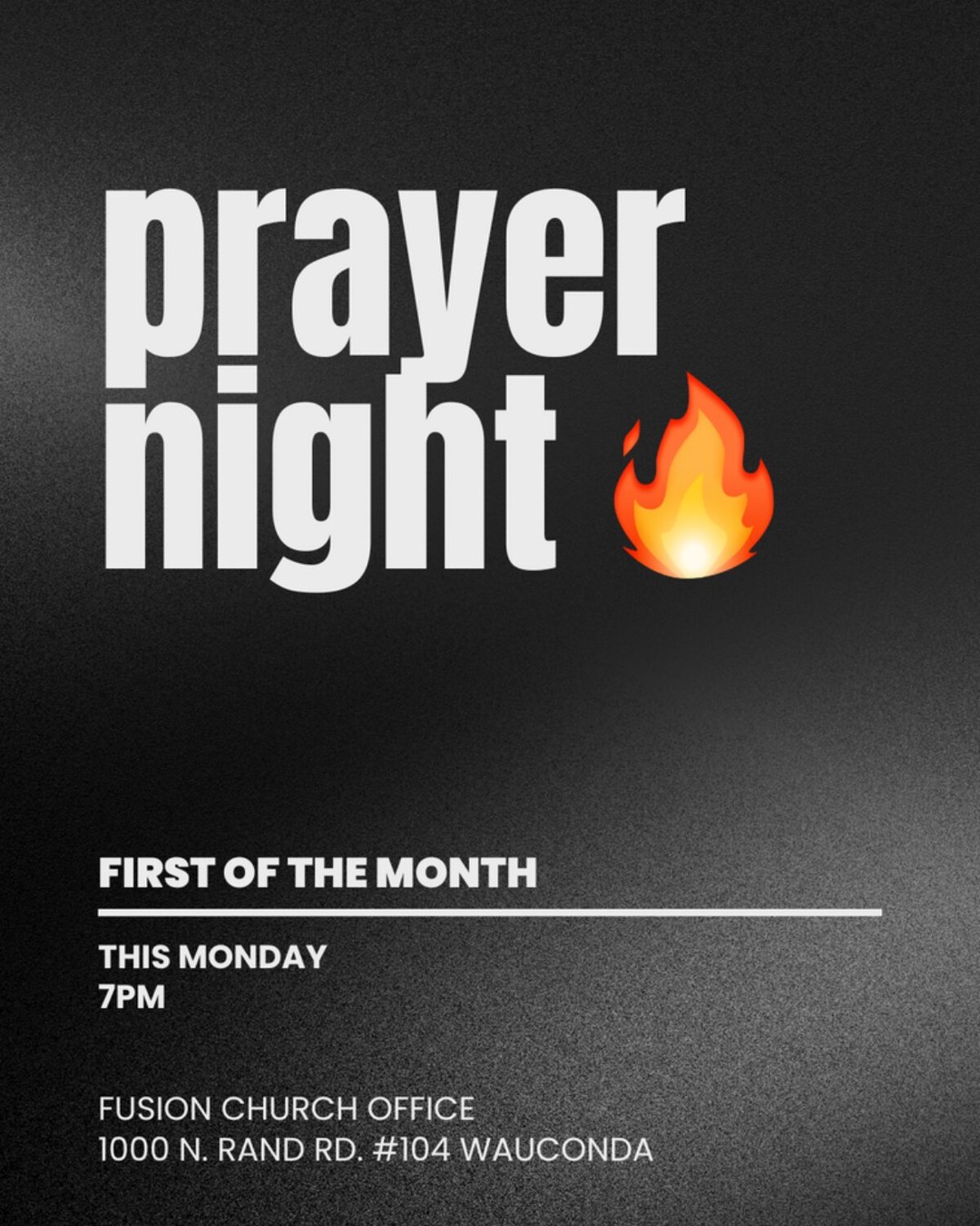 Join us this Monday for our once-a-month prayer night! Meet at the office at 7pm and contend with us for awakening in our region.