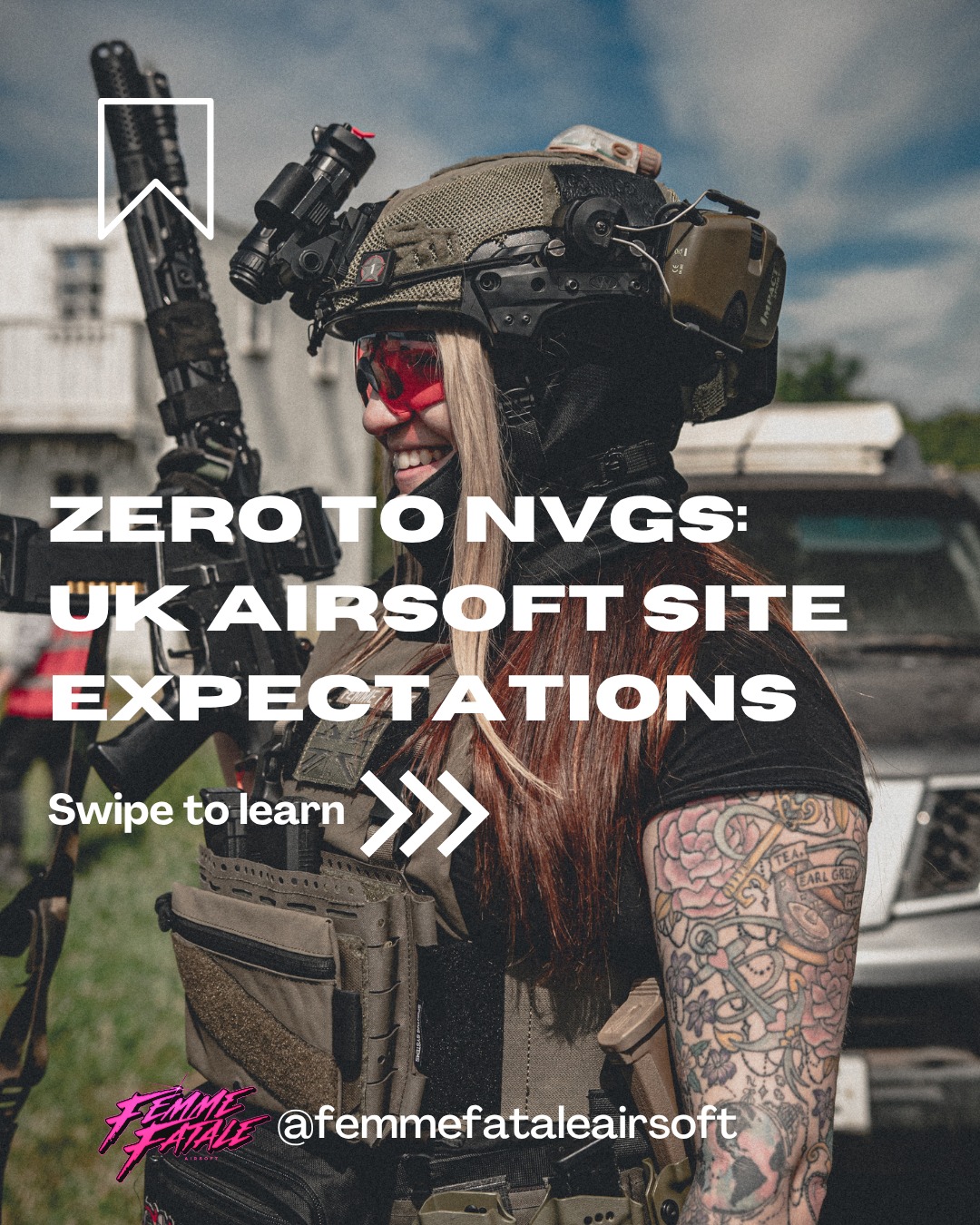 Zero to NVGs is back! 🪖✨
If you’ve been thinking about booking your first airsoft game but have NO idea what to expect when you actually get there - this one’s for you.
I’ve broken down everything a beginner needs to know about a typical UK airsoft site day: what things cost, what rental kit gets you, food situation, parking and safe zones. Because turning up underprepared is the number one thing that ruins a first experience, and I don’t want that for you.
And as a bonus - I’ve put together a FREE beginner game day checklist you can download from my Beacons store. Print it off, tick it off, go have the best time. Link in bio!
📸 @dan_airsoft
Partners ❤️🔥
•
BELT & KYDEX: @deadly_customs
Use code ‘femmefatale’ for 10% off 🥵
www.deadlycustoms.co.uk
•
🇬🇧 STORE: @bztacticaluk
Use code FF5 for 5% off
www.bztactical.co.uk
•
🔋 Powered by: @rebelprecision
•
😮💨 HPA: @wolverineairsoftofficial
#airsoft #airsoftuk #airsoftbeginner #ukairsoft #airsoftgirl #femmefataleairsoft #zerotонвгs #beginnersguide #airsofttips #airsoftcommunity