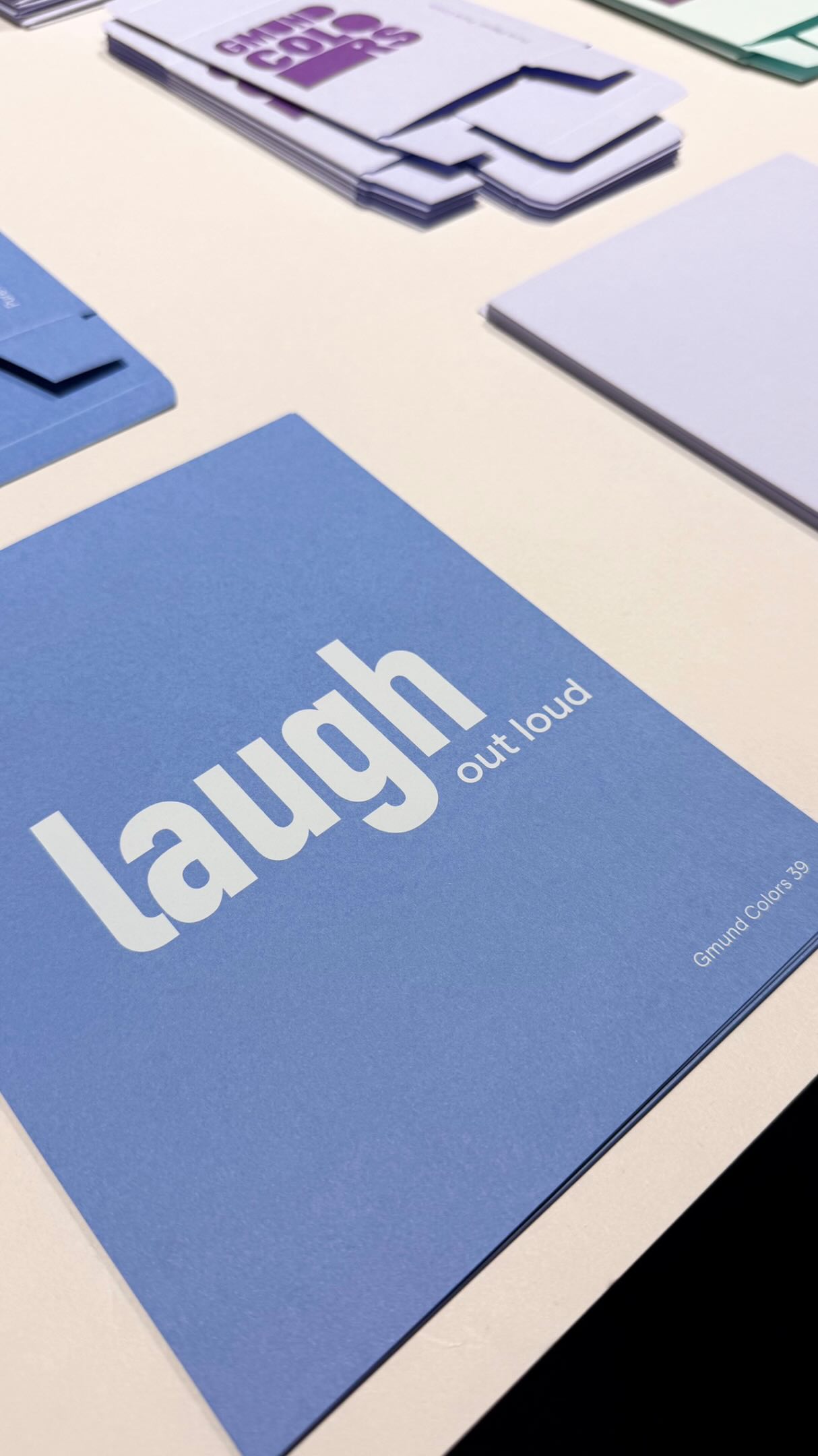 Say hello to LAUGH OUT LOUD • 39💙
It stands for lightness and those unforgettable moments where everything feels a bit easier: honest laughter that comes from the belly and creative ideas that suddenly just flow.
It’s the kind of blue that reminds you not to take everything so seriously — to pause, smile, and let joy take the lead. Because sometimes the best ideas don’t arrive in silence, they arrive in laughter☺️
With Laugh Out Loud, we add a shade full of energy and personality to the world of Gmund Colors. Discover our 10 new colors and get to know them better at www.gmund.com.
#gmundpaper #gmundcolors #newwillmove #paperlove #colors