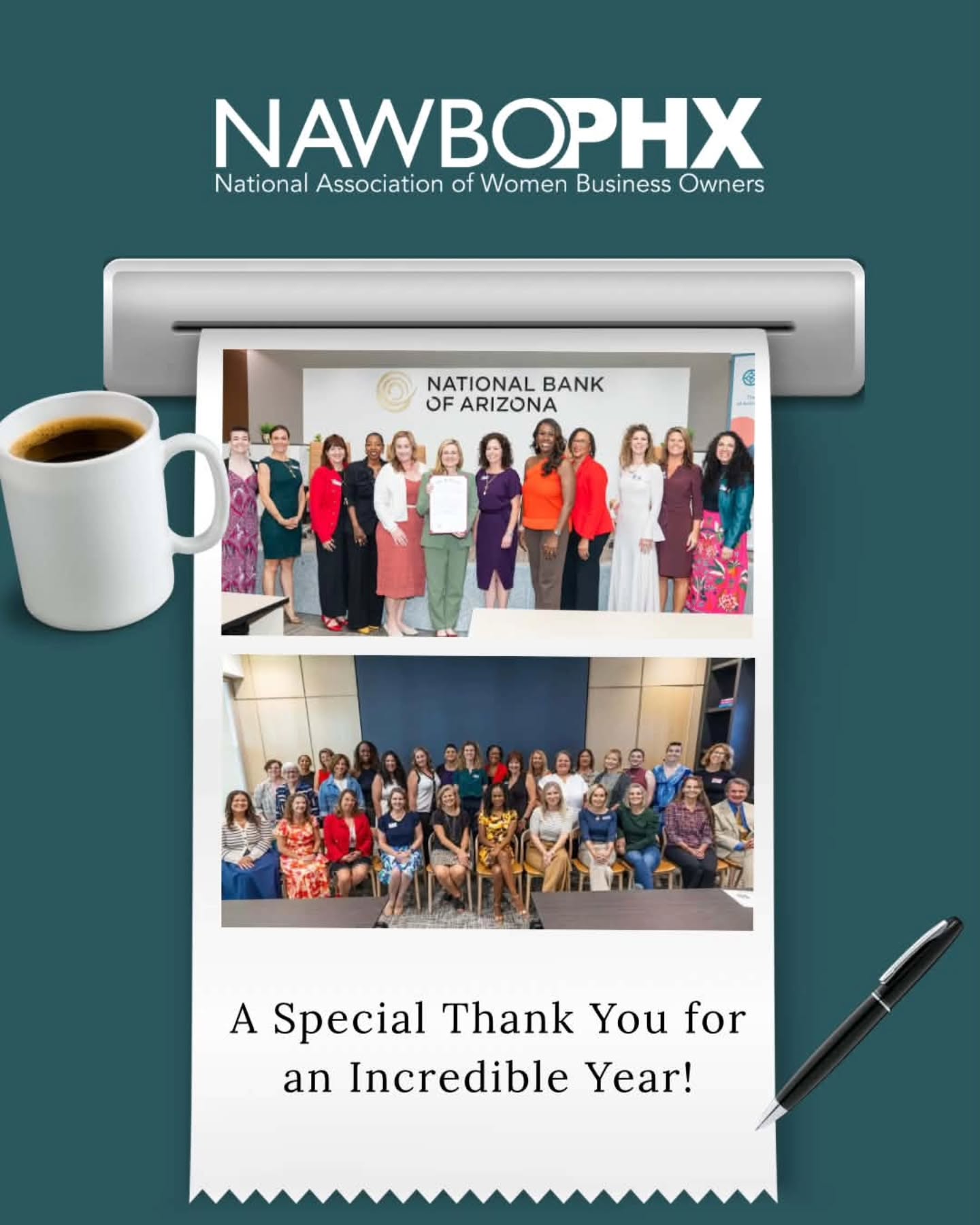 And just like that… a truly brilliant term comes to a close. 💎✨
To our phenomenal NAWBO Phoenix Board of Directors, our dedicated members, and every single woman who invested her energy, wisdom, and passion into this chapter over the past year: T H A N K Y O U ♥️
Together, we didn’t just network—we built a sanctuary for growth.
We challenged each other to step into higher levels of Visibility.
We supported one another through the heavy seasons, and We celebrated like diamonds when the hard work paid off.
We are so incredibly proud of what this sisterhood has accomplished this year. 👏
Now, it’s time for a well-deserved summer break to rest, recharge, and dream up what’s next.
Have a beautiful, restorative summer, trailblazers!
We will see you back in action on August 5th for a brand-new season of leadership. 🥂☀️
With endless love and gratitude,
Your #NAWBOPhx Leadership Team 🧡
#WomenWithVision #WealthWiseWomen #WomenSupportingWomen