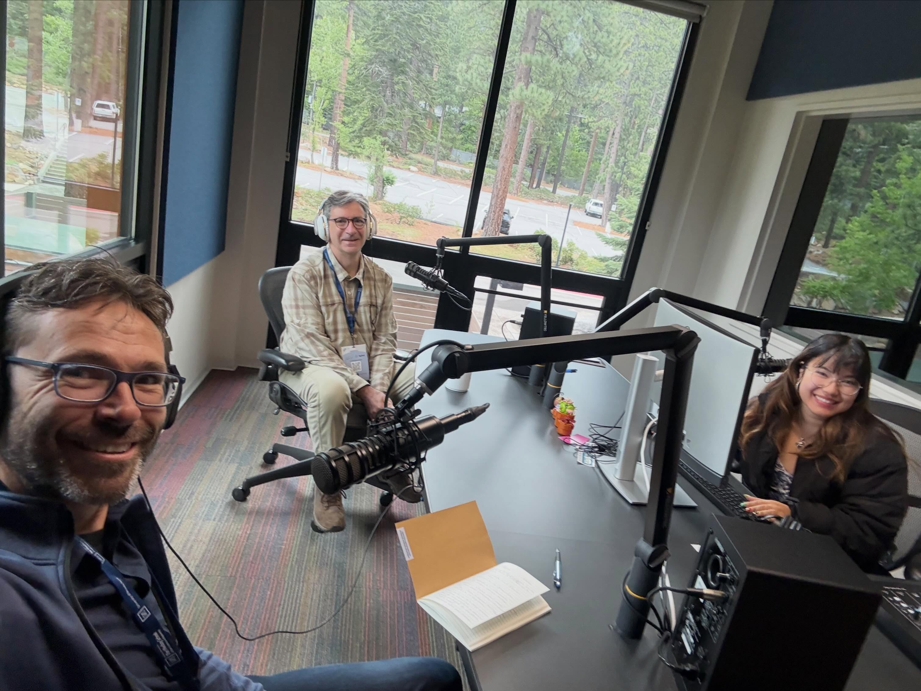 So much fun to help @jademagana with podcast interviews of chemical ecologists at the @hcce_unr chemical ecology symposium at the @kunrpublicradio studio at the Lake Tahoe campus of the University of Nevada @unrlaketahoe