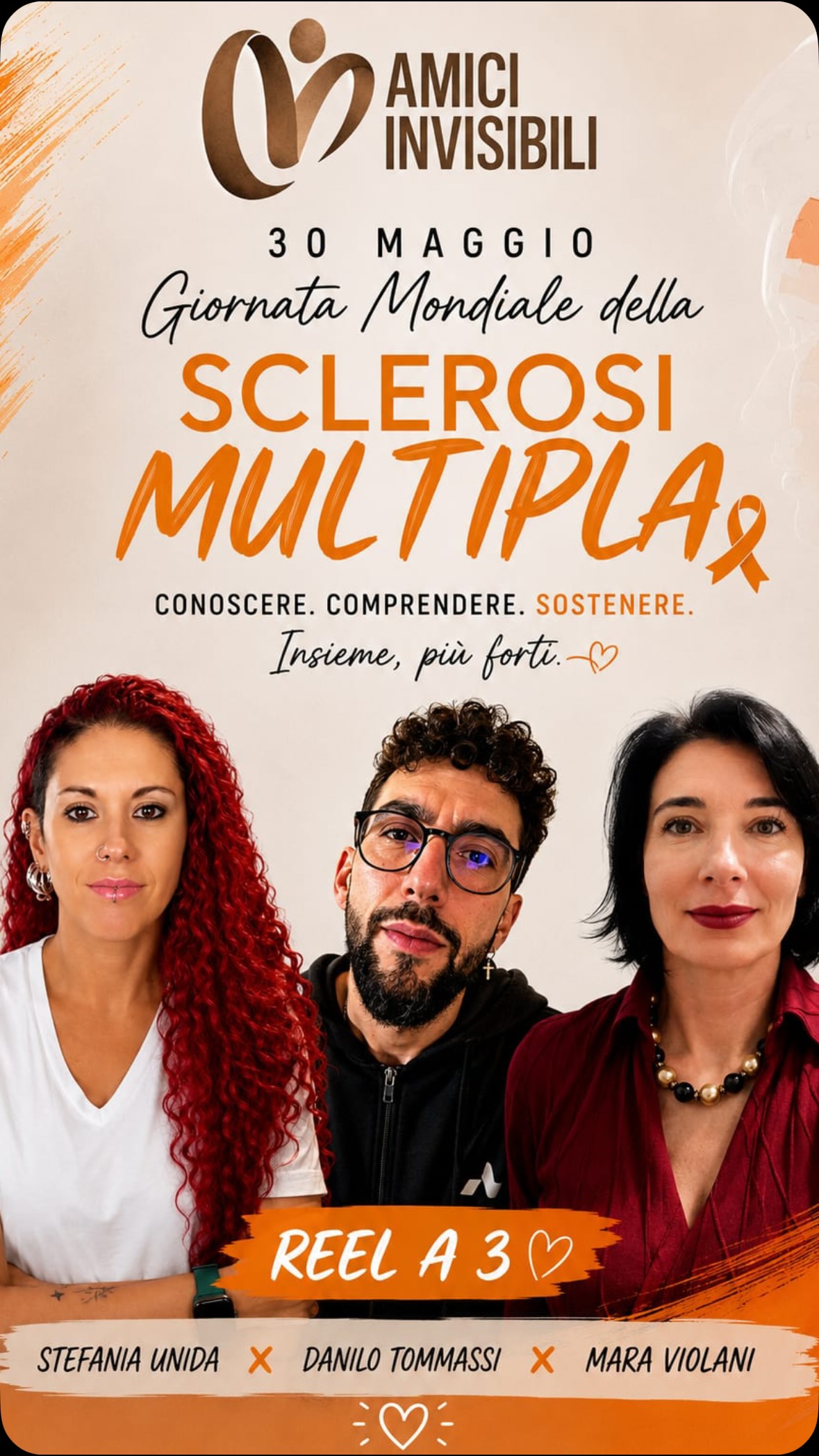 In occasione della Giornata Mondiale della Sclerosi Multipla, accendiamo l’attenzione su una malattia neurologica autoimmune che può manifestarsi attraverso sintomi diversi e spesso invisibili.
Stanchezza cronica, dolore, difficoltà motorie e cognitive sono solo alcune delle sfide con cui molte persone convivono ogni giorno.
Parlarne significa creare maggiore consapevolezza, comprensione e quindi vicinanza. 💜
Perché informarsi è il primo passo per non lasciare nessuno invisibile.
#amiciinvisibili #giornatamondiale #sclerosimultipla