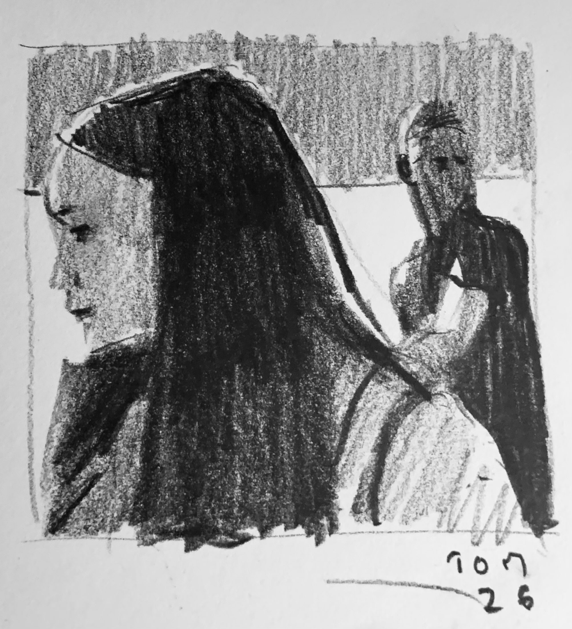 Siblings, Southbank, sunshine, London
#sketchbook #pencilsketch #6b