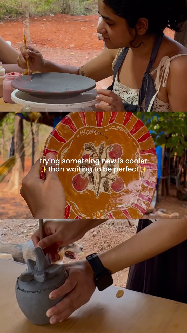 as a full time illustrator and designer who’s glued to screens trying to make everything perfect, pottery helped me let go of control :”)🌸
.
.
.
#slowlifestyle #perfect