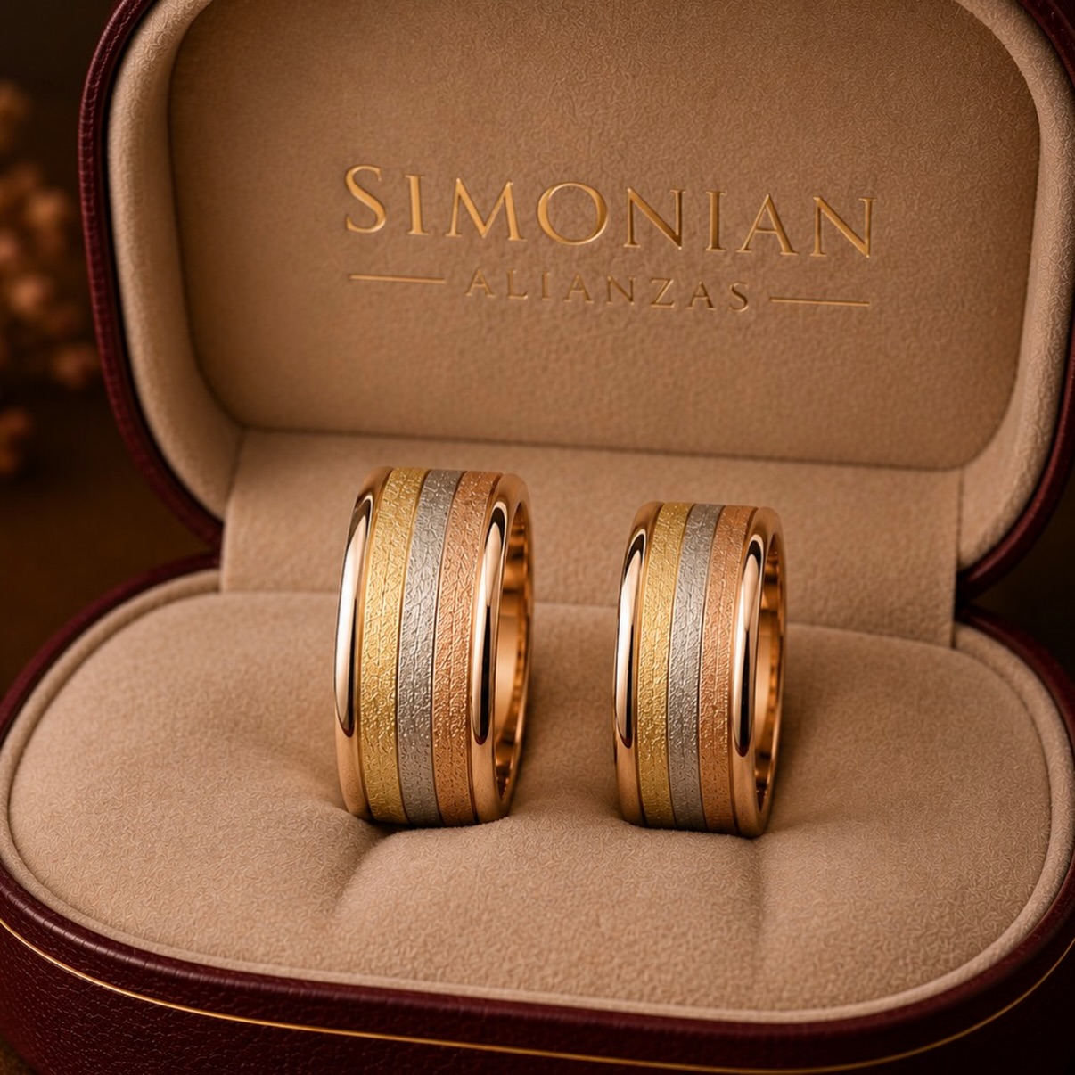 Alianzas BUENOS AIRES! ♥️
Imponentes, elegantes y con una presencia única!
Oro 18K Amarillo, Blanco y Rosado, con terminaciones satinadas y bordes pulido espejo, que generan un contraste espectacular! 😍
Una obra fabricada por nuestro orfebre @benjaminsimonian 💍
SIMONIAN® Alianzas
Uniendo parejas desde 1975
#alianzas #oro18k #BuenosAires ♥️