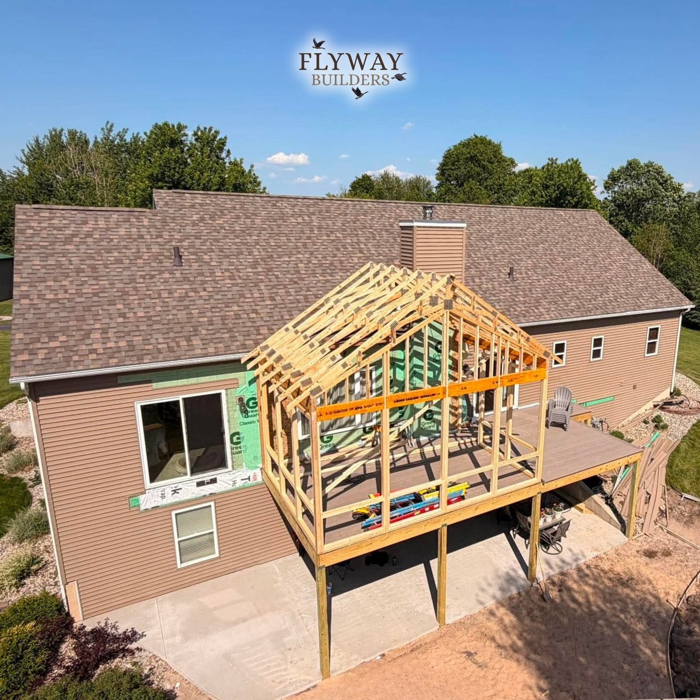 Framed in, you can now see the vision of the four-season room and deck on this Zeeland, MI home. It's going to transform the aesthetic of the backyard exterior of this house as well as its dweller's lifestyle!
#FramedIn #FourSeasonRoom #HomeTransformation #BackyardGoals #ZeelandMI #OutdoorLiving #DeckDesign #HomeAesthetics #LifestyleChange #FlywayBuilders #HomeImprovement #CustomBuilders #HomeAddition #ZeelandMI #WestMichigan๐ก