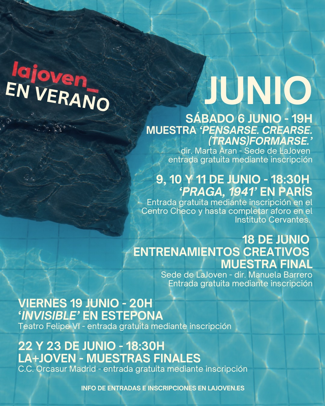 Llega el verano, pero el teatro no se detiene ⛱️🩲🍹 os dejamos aquí toda la programación de muestras, talleres y funciones chulísimas que tendremos los próximos meses. ¡No os las podéis perder!