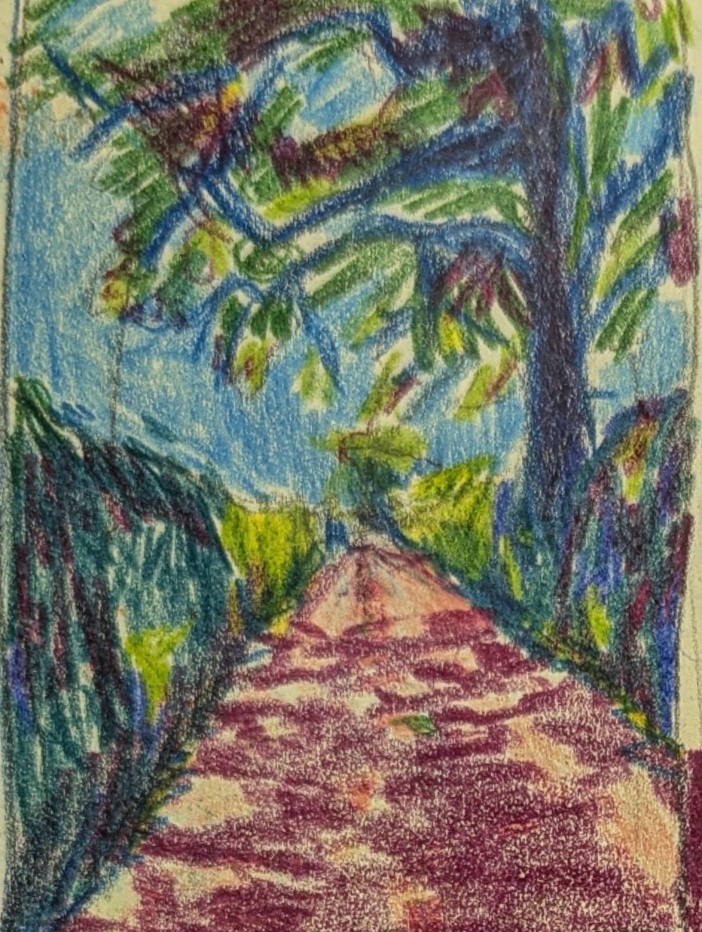 1. Weston Lane in 31° sunshine from inside my sketchbook
#landscape #sketchbook