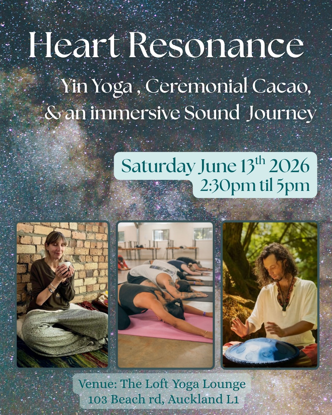 Join us in 2 weeks for another wonderful afternoon of deep relaxation, and authentic connections through yin yoga, a heart opening cacao ceremony and powerful sound journey hosted by Justin of @kohaelproject and Gitavali of @riseupyourlife live @the_loft_yoga_lounge
An opportunity to soften, unwind and release amongst a safe container in a beautiful space.
The early bird ticket ends on June 5th, this Friday. Booking is essential, as snacks will be served. Obtain your tickets in the link in my bio:
Or follow this website: https://www.riseupyourlife.com/event-details-registration/heart-resonance
#soundjourney #yinyoga #auckland #cacaoceremony #wellnessmatters