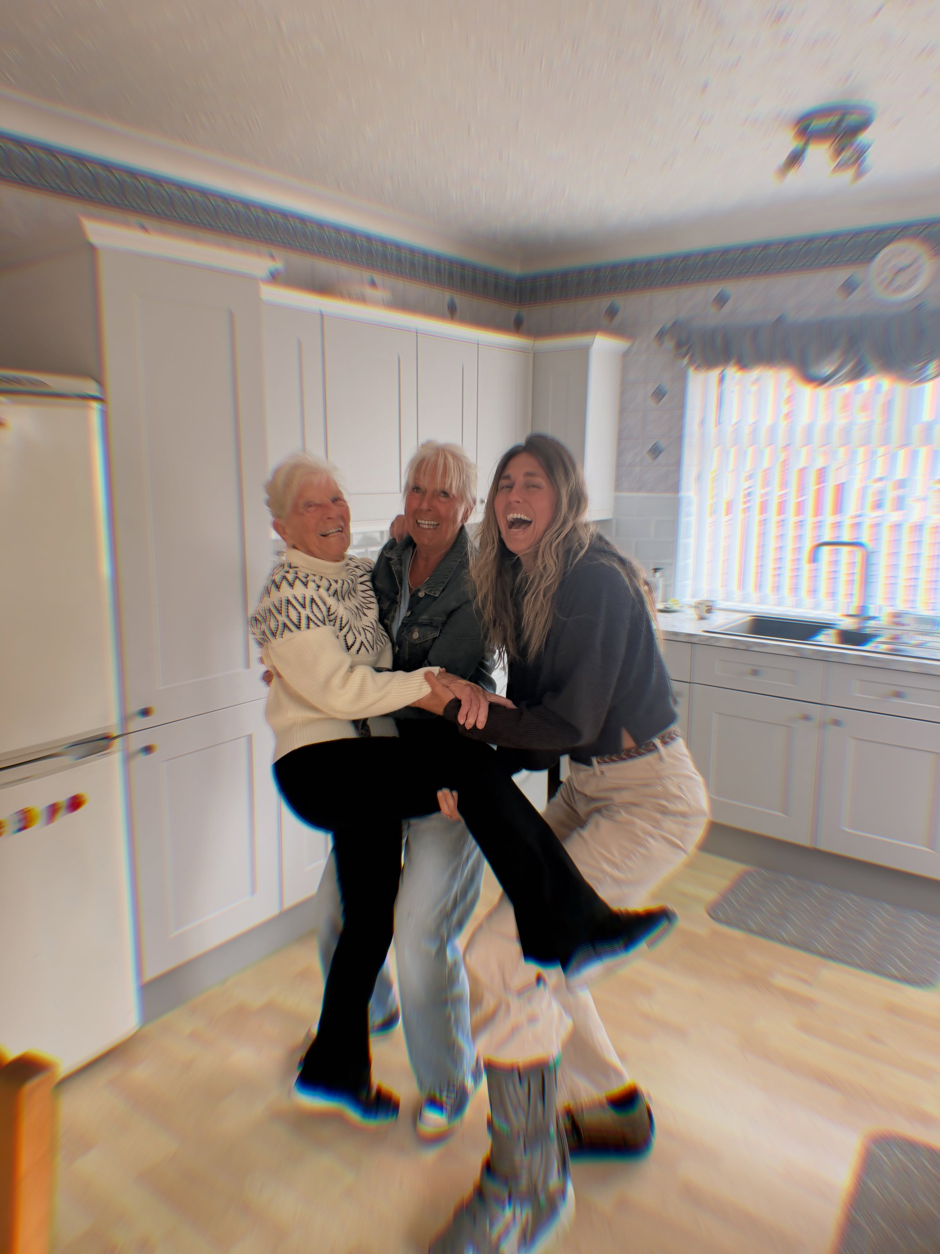 A series of photos summing up my 95 year old grandma.
She took one look at me, decided she didn’t like the height dynamic, and spent the next 5 minutes trying to solve it. The chair was rejected so we resorted to a human lift 😂
Oh we do have a laf. I’m so lucky to have these incredible women in my life 💕 plus they’re both 🚬
My inspiration to keep living every day to the fullest 🙏