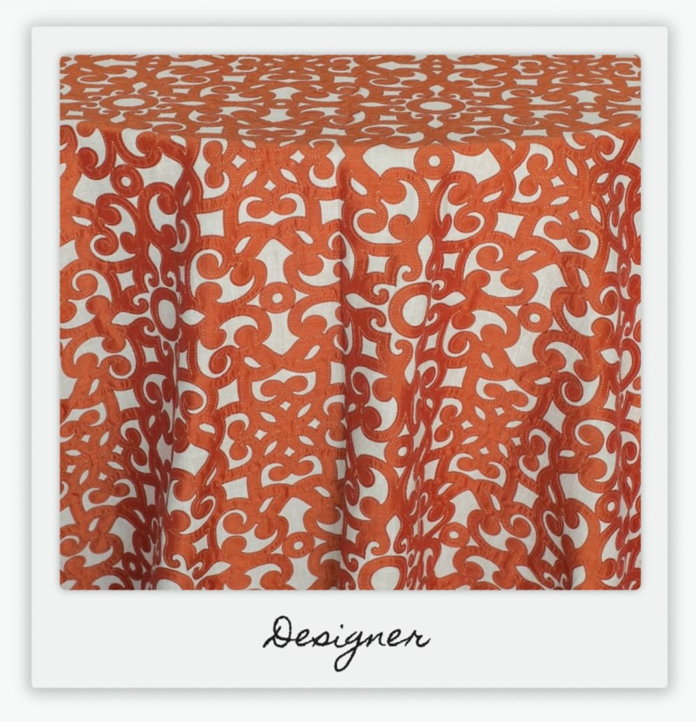 Our AVALON COLLECTION is giving all the summer soiree energy you’ve been waiting for. Part of the Designer series, this gorgeous scrollwork print is bold and completely captivating on tables. Available in 5 beautiful colors including Navy, Oatmeal, Water, Spice, and Jewel...there is an Avalon for every summer event on your calendar!
Take a closer look at our Avalon linens at >> bit.ly/PartyTables #LinkInBio
#EventDesign #EventDecor #WeddingLinens #EventLinens