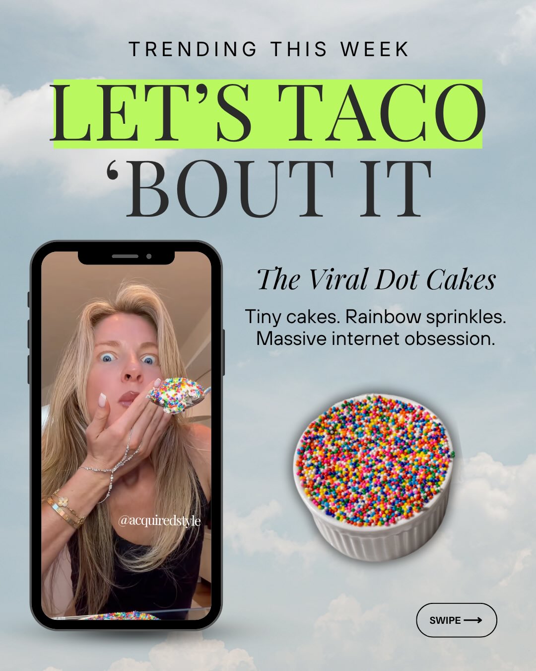 Dot cakes feel like the perfect “little treat” trend.🧁✨
They’re nostalgic, aesthetically pleasing, and simple enough to recreate at home which is exactly the formula many viral products are following right now.