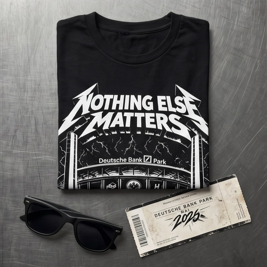 Wenn @metallica zu Gast im @deutschebankpark ist, gibt’s für @music_lights_jens_heuser & Friends eigene Konzert -Shirts🤟 Absolut coole Idee💪 #metallica #musiclightsJH #derkünzederdruckt #derkünzederstickt #wetterau