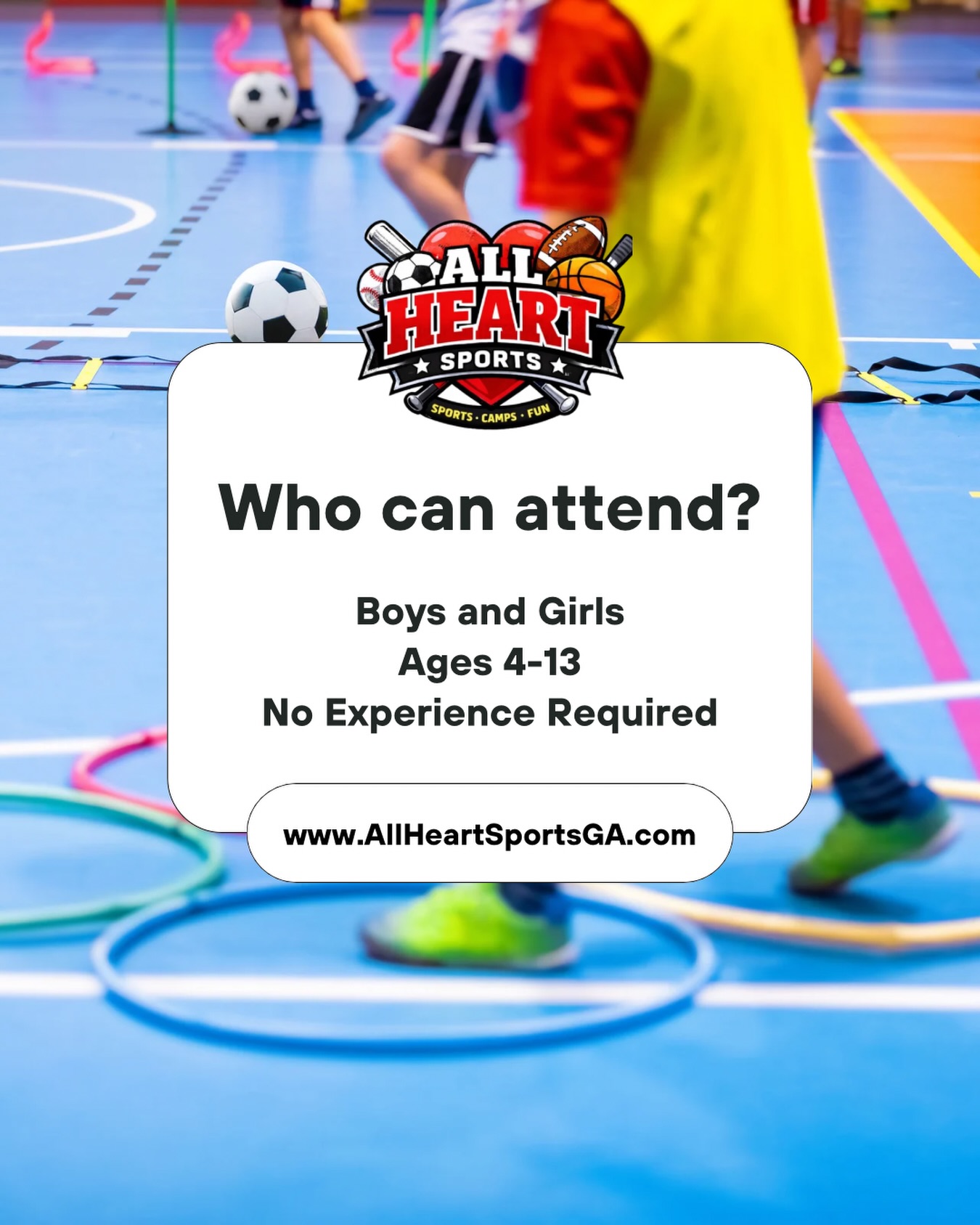 ๐โฝ๏ธ๐ CAMP STARTS MONDAY! ๐โฝ๏ธ๐
Looking for a fun, active summer camp for your child? All Heart Sports is open to boys and girls ages 4โ13, and no sports experience is required!
โ
Multiple sports
โ
Team-building activities
โ
Indoor & outdoor games
โ
New friendships
โ
Full-day care available
Whether your child loves sports or just loves to stay active, theyโll fit right in at All Heart Sports Camp! ๐
๐
Starts Monday
๐ฆ๐ง Ages 4โ13
๐ Marietta, GA
๐ป AllHeartSportsGA.com
#AllHeartSports #SummerCamp2026 #SportsCamp #MariettaGA #KidsSummerCamp