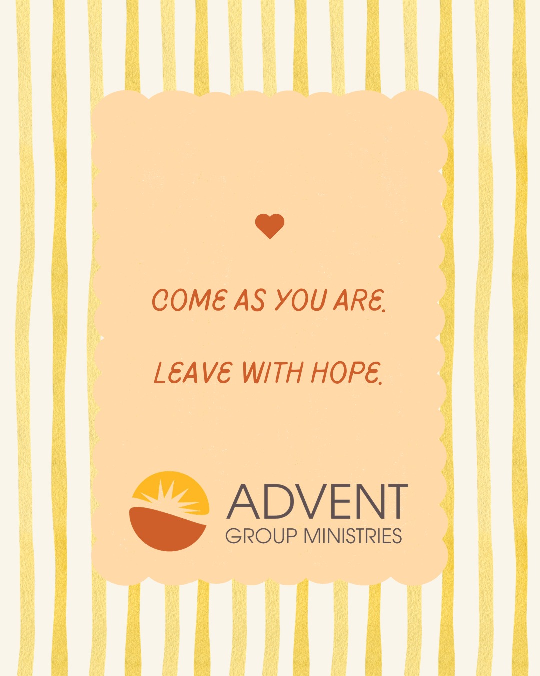 Come as you are. Leave with hope.
At Advent Group Ministries, we believe everyone deserves a place where they can show up fully, without judgment, and be met with care, compassion, and support.
Whether you’re navigating anxiety, grief, life transitions, or simply looking for connection, we’re here for individuals and families across Santa Clara County.
Since 1985, we’ve been committed to providing accessible, compassionate mental health care for all.
#MentalHealthMatters #HopeAndHealing #CommunityCare #AdventGroupMinistries