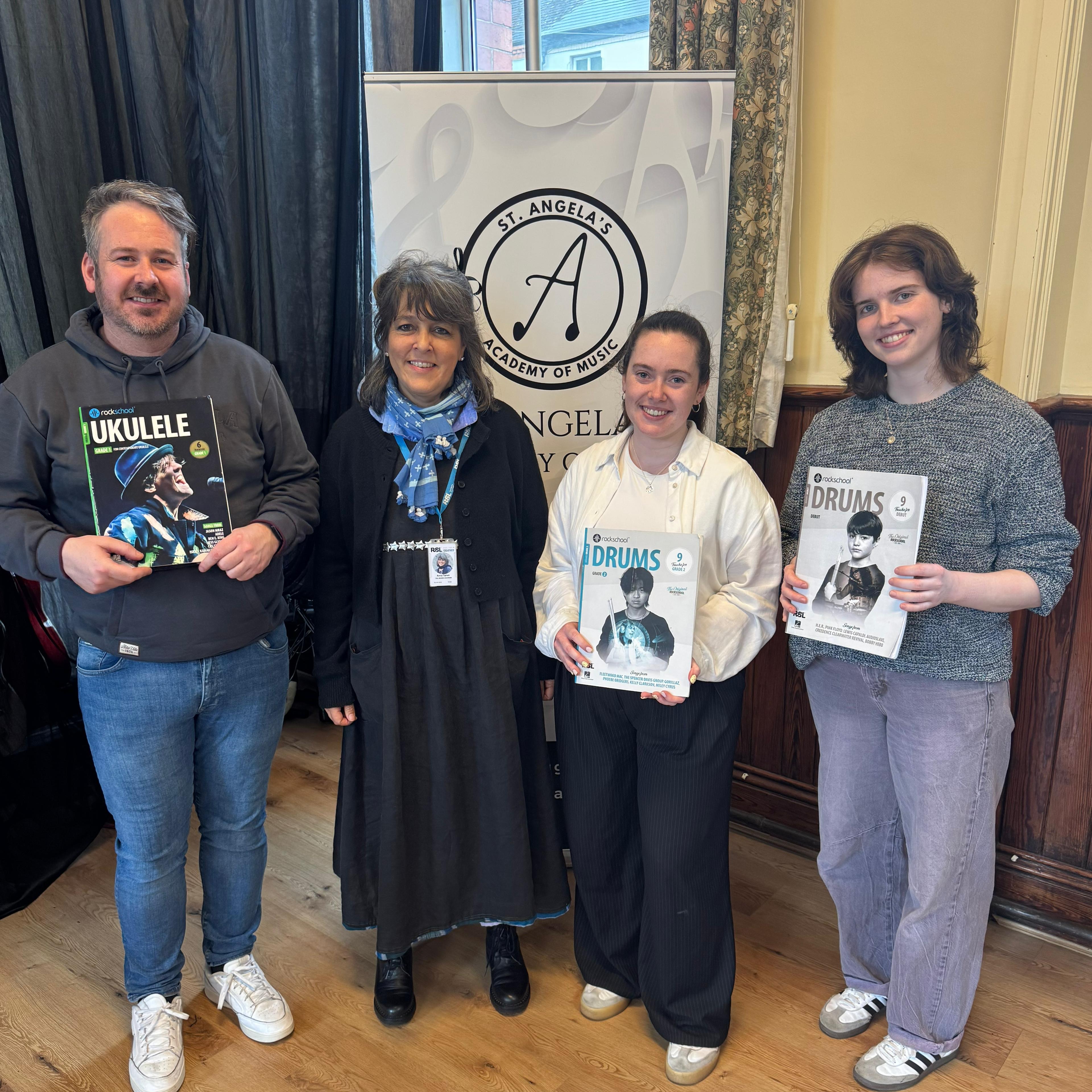 We were delighted to welcome Anna Tanvir from Rock School London @rslawards to St. Angela’s Academy to examine our Drum, Bass, and Voice students 🎶
Our pop department students showcased the hard work, dedication, and talent they have developed throughout the year. We are incredibly proud of each and every student who took part 👏
We look forward to continuing our partnership with RSL and providing even more exciting opportunities for our students in the future 🌟