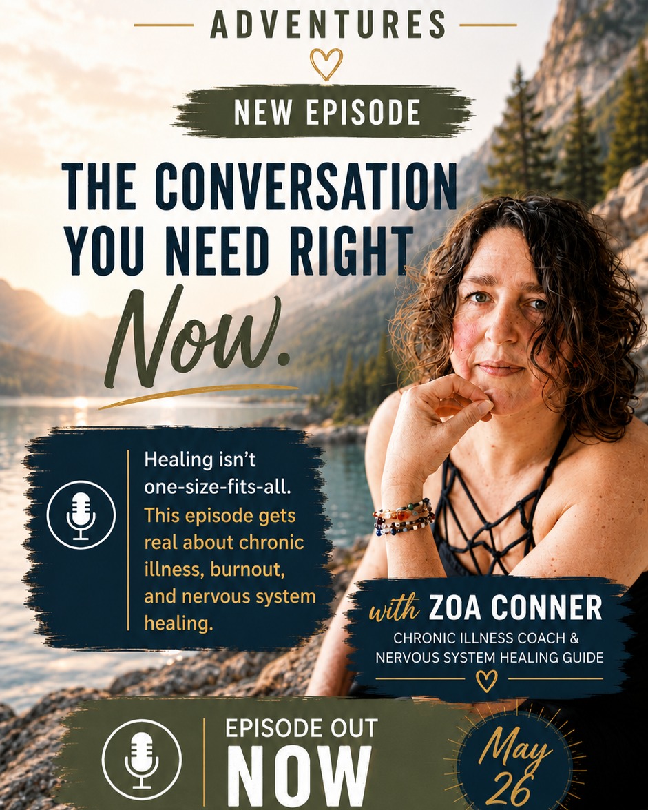 🎙️ NEW EPISODE OUT NOW 🎙️
Zoa Conner joins us for a deeply honest conversation about chronic illness, burnout, nervous system healing, self-care, and the pressure so many people feel to constantly push through exhaustion.
This episode is thoughtful, grounding, validating, and full of reminders that healing is not one-size-fits-all.
If you’ve been feeling overwhelmed, burned out, disconnected from yourself, or exhausted by the expectations around you… this conversation is for you.
Now streaming on YouTube, Spotify, and wherever you listen to podcasts.
#AutoimmuneAdventures #ZoaConner #ChronicIllness #BurnoutRecovery #NervousSystemHealing #HealingJourney #InvisibleIllness #AutoimmuneDisease #ChronicIllnessSupport #PodcastRelease