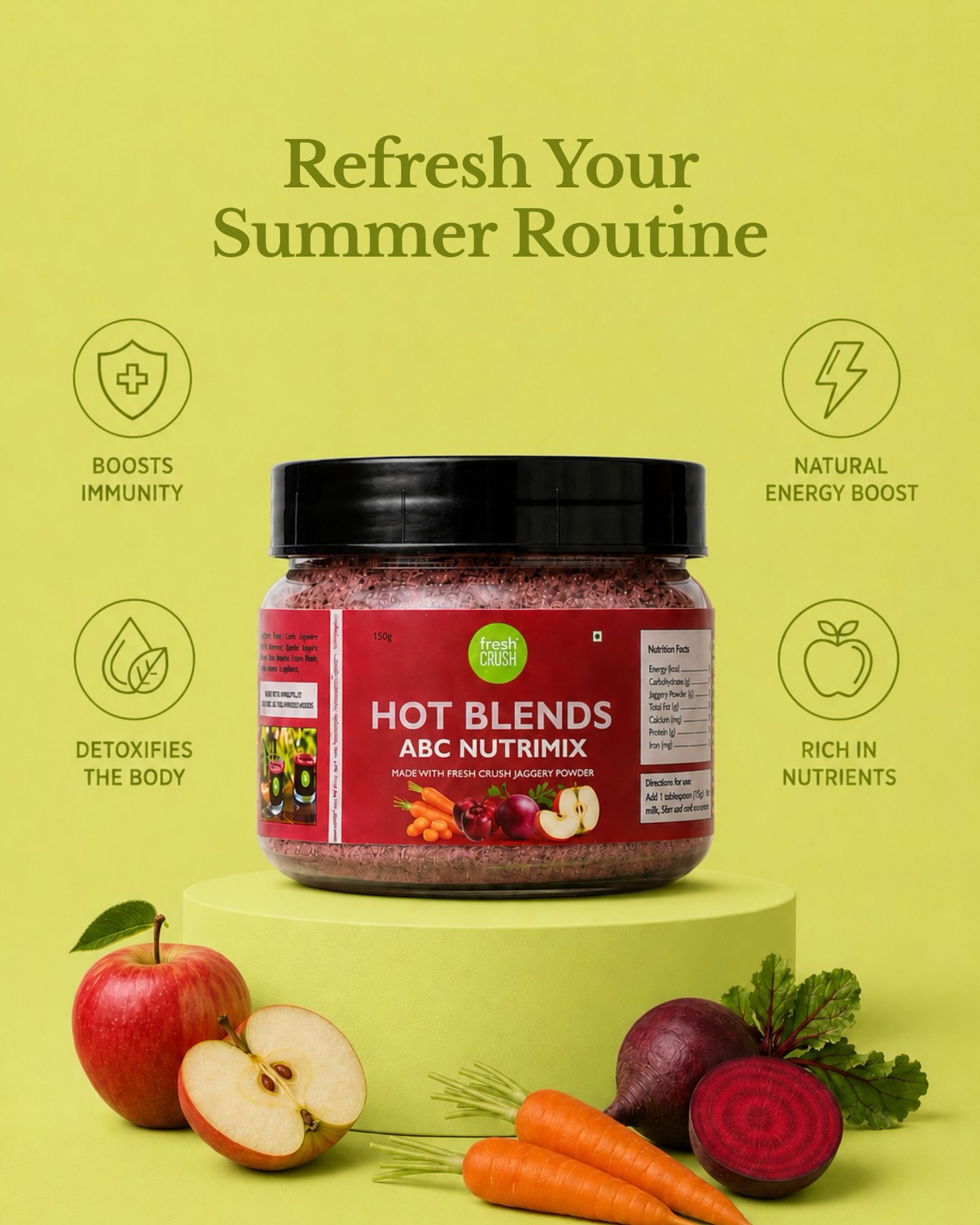 Your daily dose of warmth just got healthier 🌾☕
Hot blends by ABC Nutrimix: made to nourish, sip after sip.
#freshcrush #abc #nutrimix #healthy #hotblend