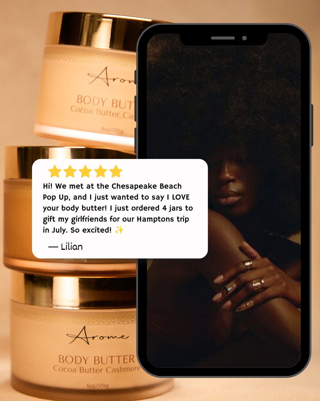 The reviews speak for themselves! ✨🤎
From soft, glowing skin to customers coming back for more, the love for Arome says it all.
Want to win an Arome product? Show us how you use your Arome favorites, tag us or collaborate with us in your post for a chance to be featured and win! We can’t wait to see your glow ✨
#ShopArome #dmvskincare #skincare #dmv #dmvvendor
