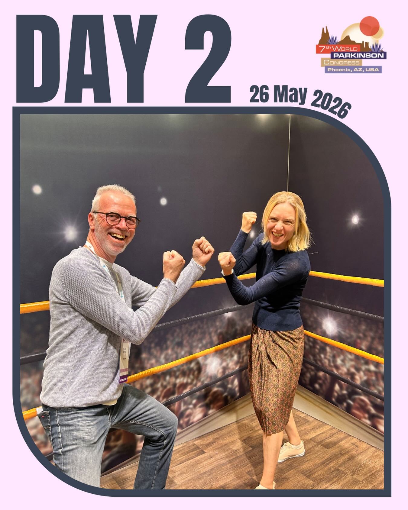 Maak kennis met onze twee Parkinson Warriors, Piet en Veerle 💙
Altijd met de glimlach op hun gezicht en steeds klaar om zich met hart en ziel in te zetten voor de Parkinson Community 🔥
Samen blijven we bouwen aan verbinding, steun, beweging en positiviteit.
————
Meet our two Parkinson Warriors, Piet and Veerle 💙
Always smiling and always ready to support and fight for the Parkinson Community with passion and dedication 🔥
Together, we keep building connection, support, movement and positivity.
#Parkinson #ParkinsonWarriors #yopd #WPC2026 #parkili