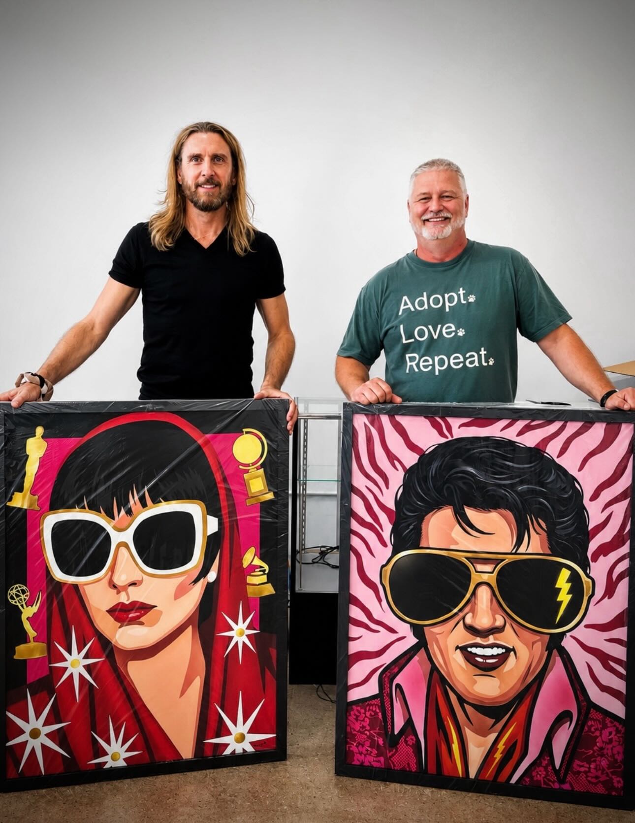 Today I had the pleasure of meeting Jeff at Elysian Gallery and dropping off my babies for The Color of Music exhibition!
They’re still wrapped in plastic, but in less than a week they’ll be hanging alongside the work of so many talented artists. I’m incredibly honored that The EGOT – Liza Minnelli and The KING – Elvis Presley were selected for this amazing show.
And wow—what a beautiful new space! Elysian Gallery & Café is absolutely stunning, and Alton is such a charming river town. I can’t wait to return for the Opening Reception on June 6 and experience the exhibition in full.
Thank you, Jeff and Janel, for welcoming me into your gallery and for creating such a special place for artists and art lovers alike. Feeling very grateful today.🩷🙏🏽🩷
#TheColorOfMusic #ElysianGallery #TheRoccoPink #PopArt #ArtExhibition