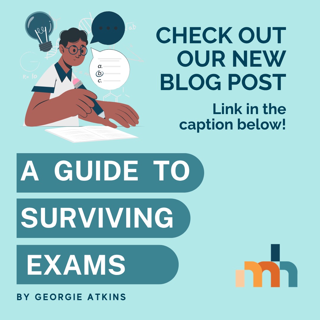 Many of us will be sitting exams this month, therefore our responsibility to raise awareness of wellbeing feels greater than ever. Our new blog post discusses general exam tips as well as advice to look after ourselves during this stressful period.
Read more at: https://www.mindhealthuk.org/post/a-guide-to-surviving-exams
#mindhealth #medicine #exams #wellbeing